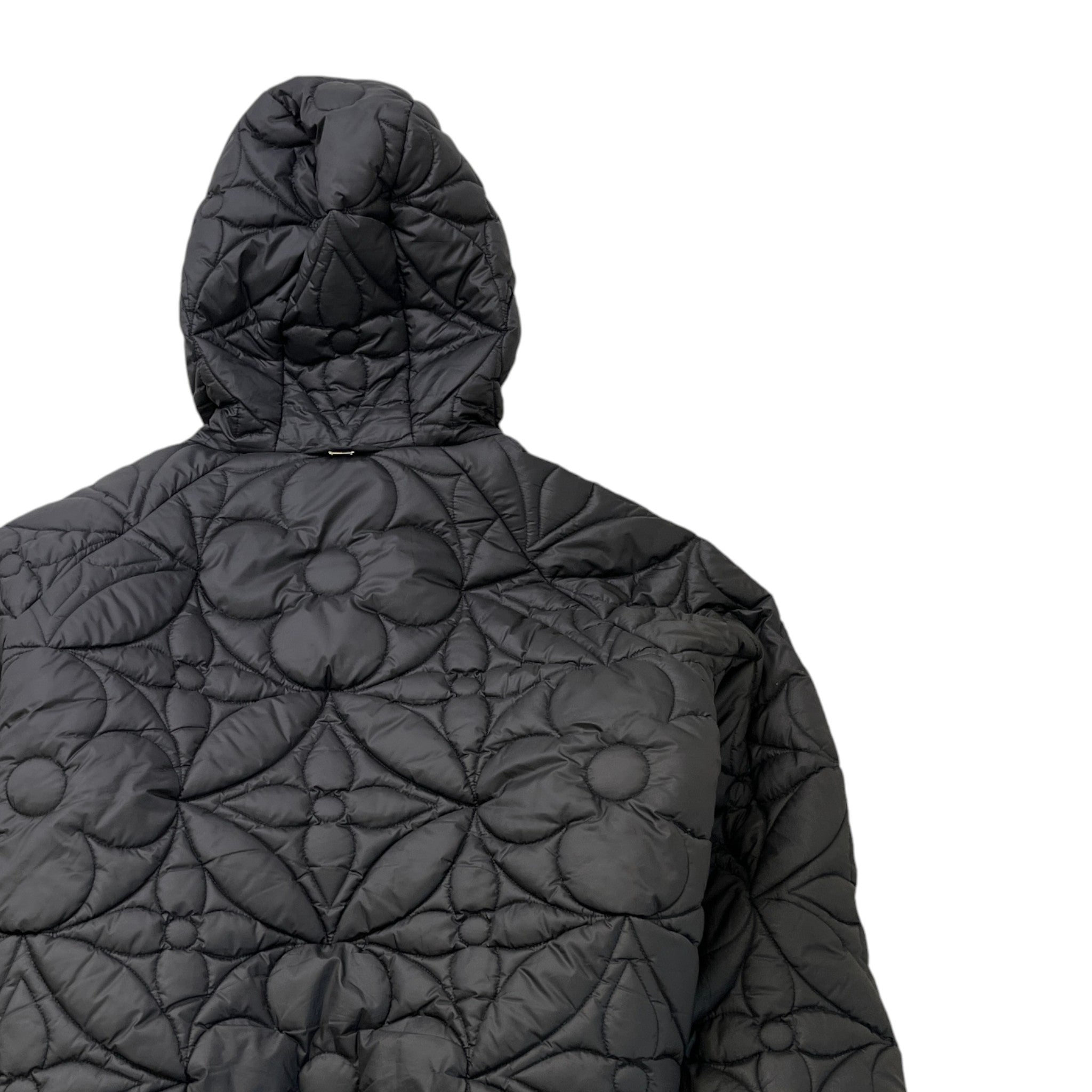 Men's Flower Quilted Monogram Reverable Down Jacket Black Size IT 50 / L