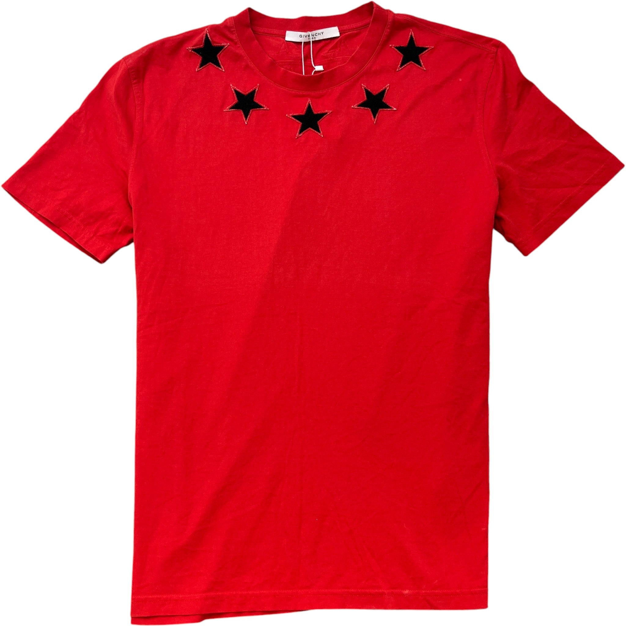 Men's Applique Stars T-Shirt Red Size XL