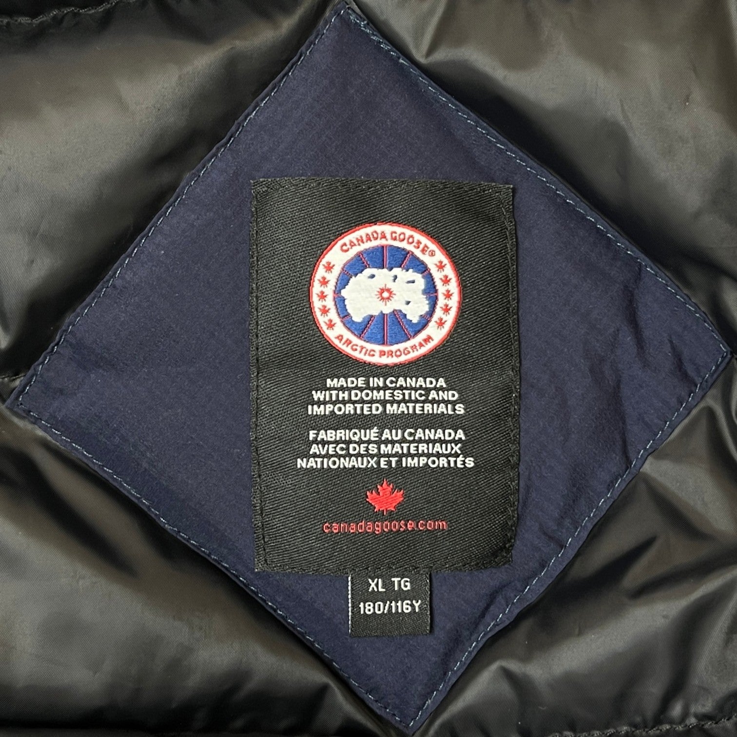 Men's Lodge Hoody Down Jacket Navy Size XL