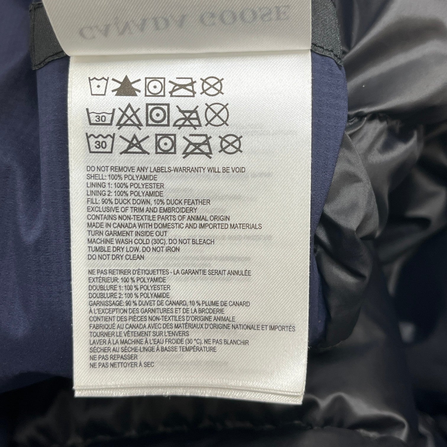 Men's Lodge Hoody Down Jacket Navy Size XL