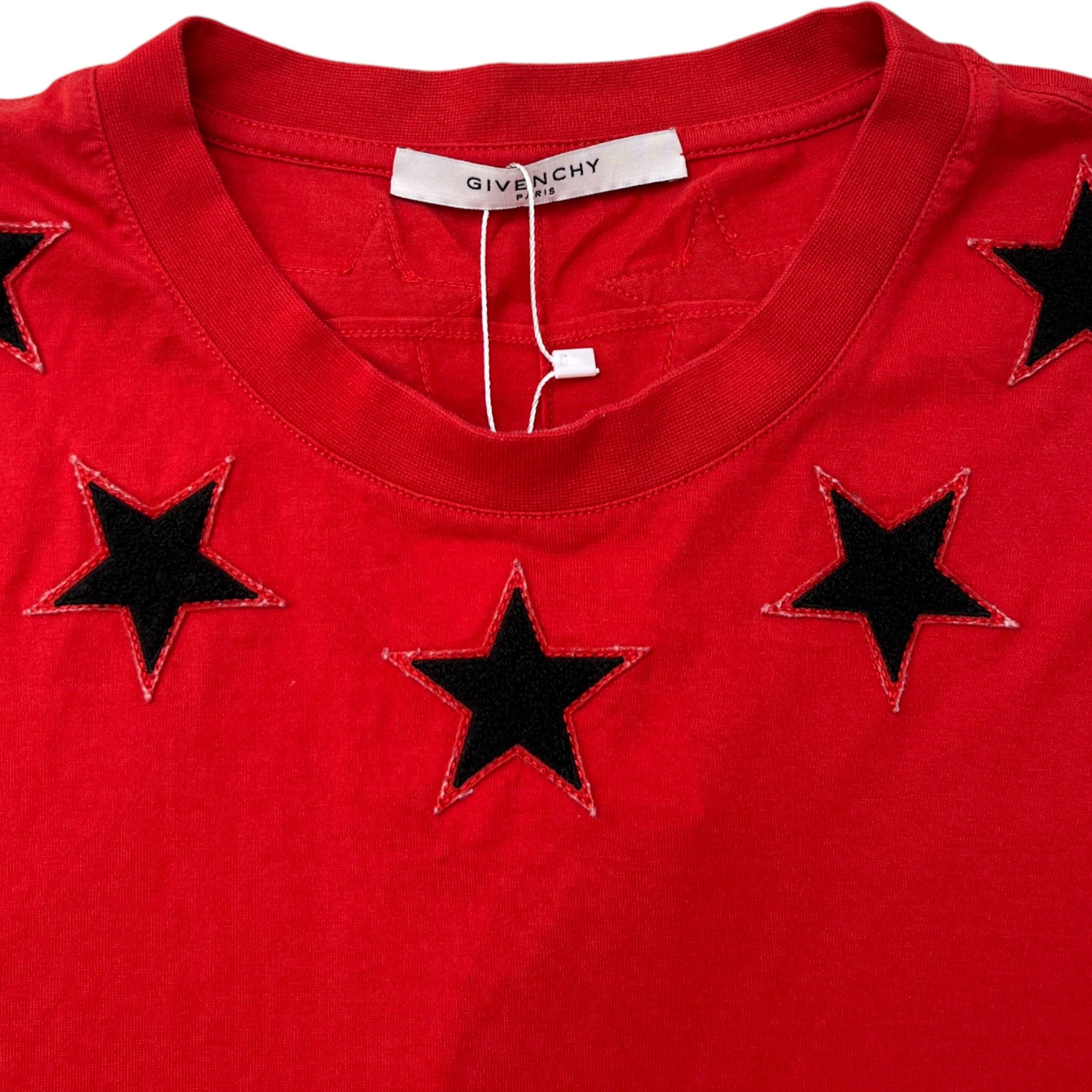 Men's Applique Stars T-Shirt Red Size XL