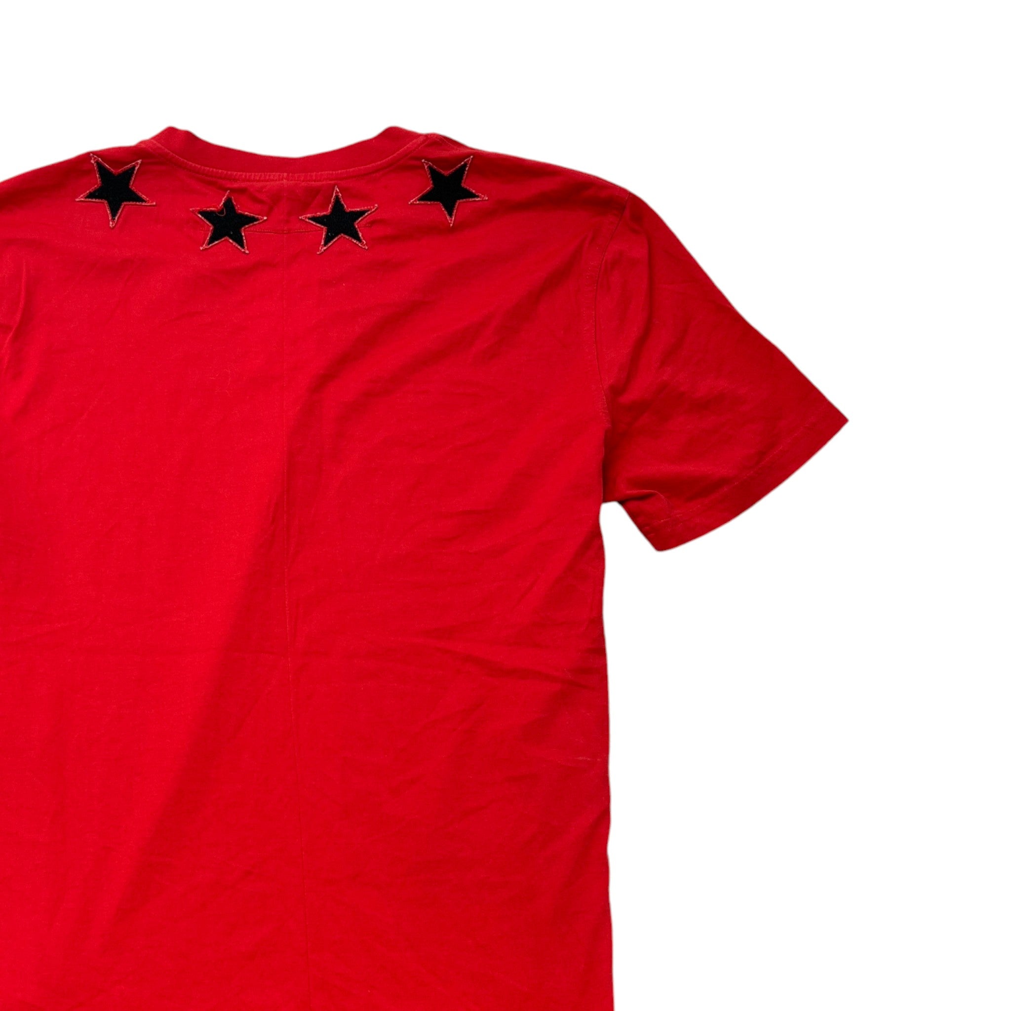 Men's Applique Stars T-Shirt Red Size XL