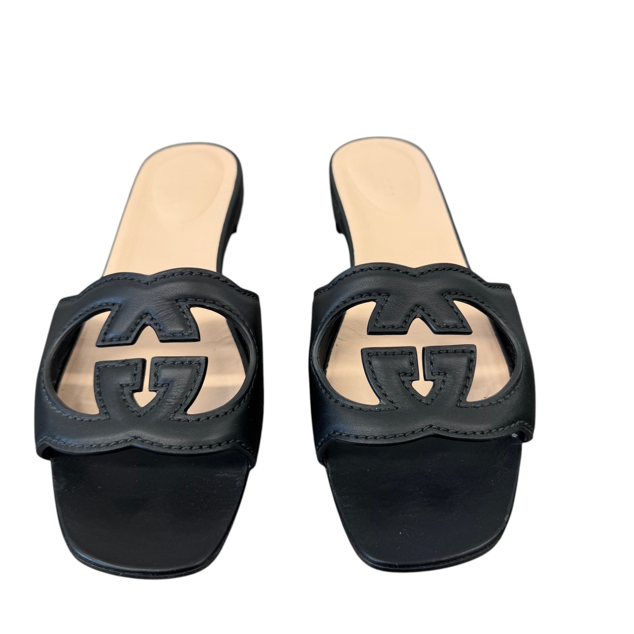 Women's Interlocking G Sandals Black Size EU 39 / UK 6