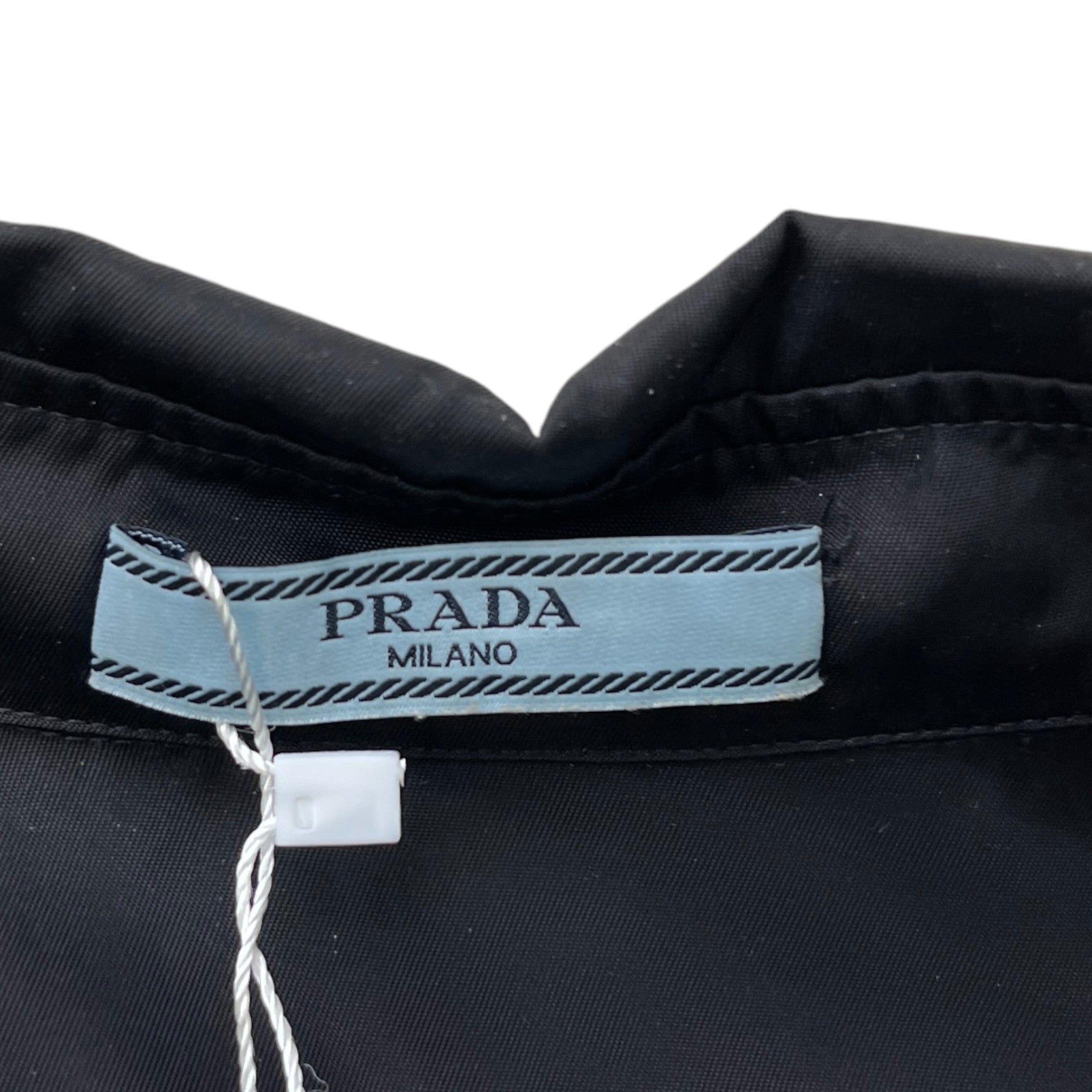 Men's Re-Nylon Plaque Logo OverShirt Black Size S