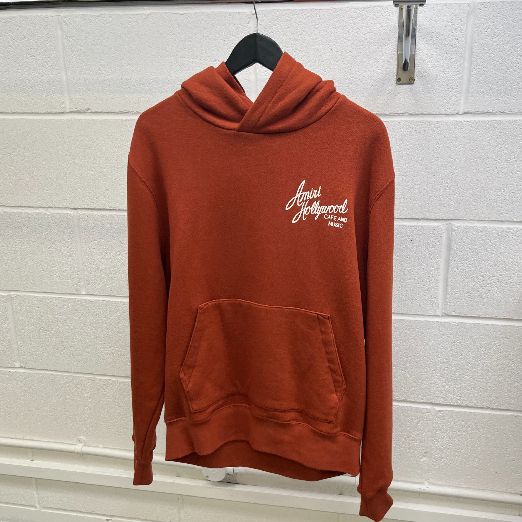 Men's Hollywood Graphic Hoodie Burnt Orange Size M