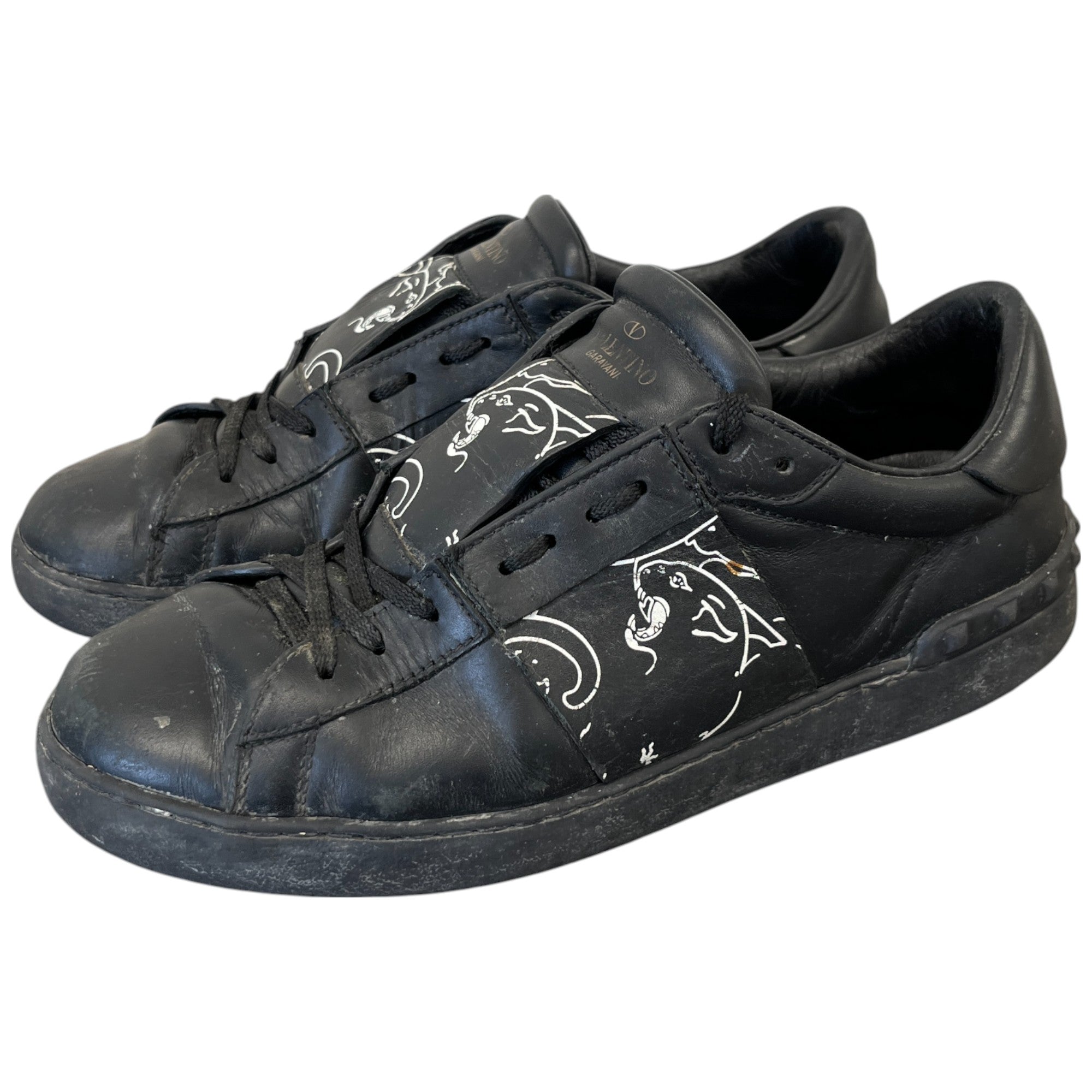 Men's Rockstud Pantha Low Trainers Black Size EU 40 / UK 6