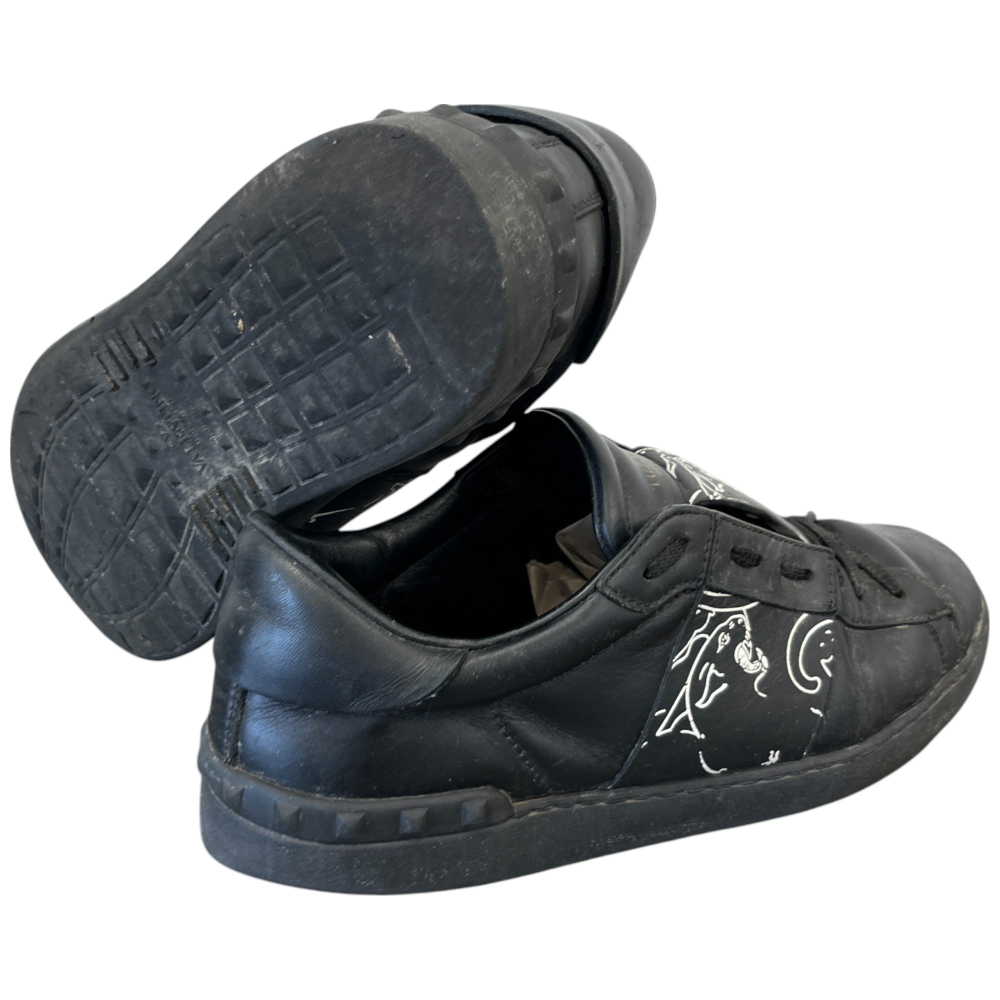 Men's Rockstud Pantha Low Trainers Black Size EU 40 / UK 6
