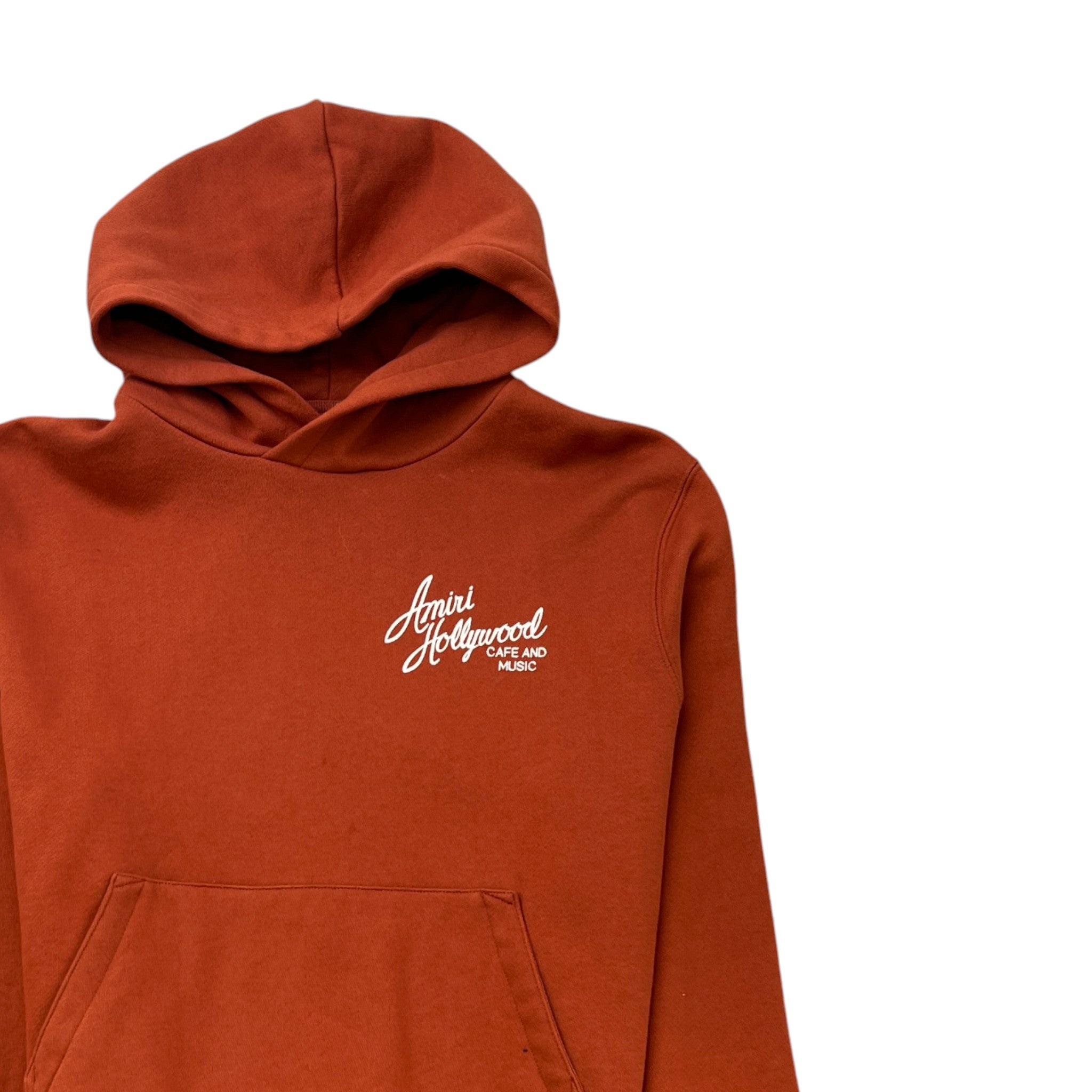 Men's Hollywood Graphic Hoodie Burnt Orange Size M