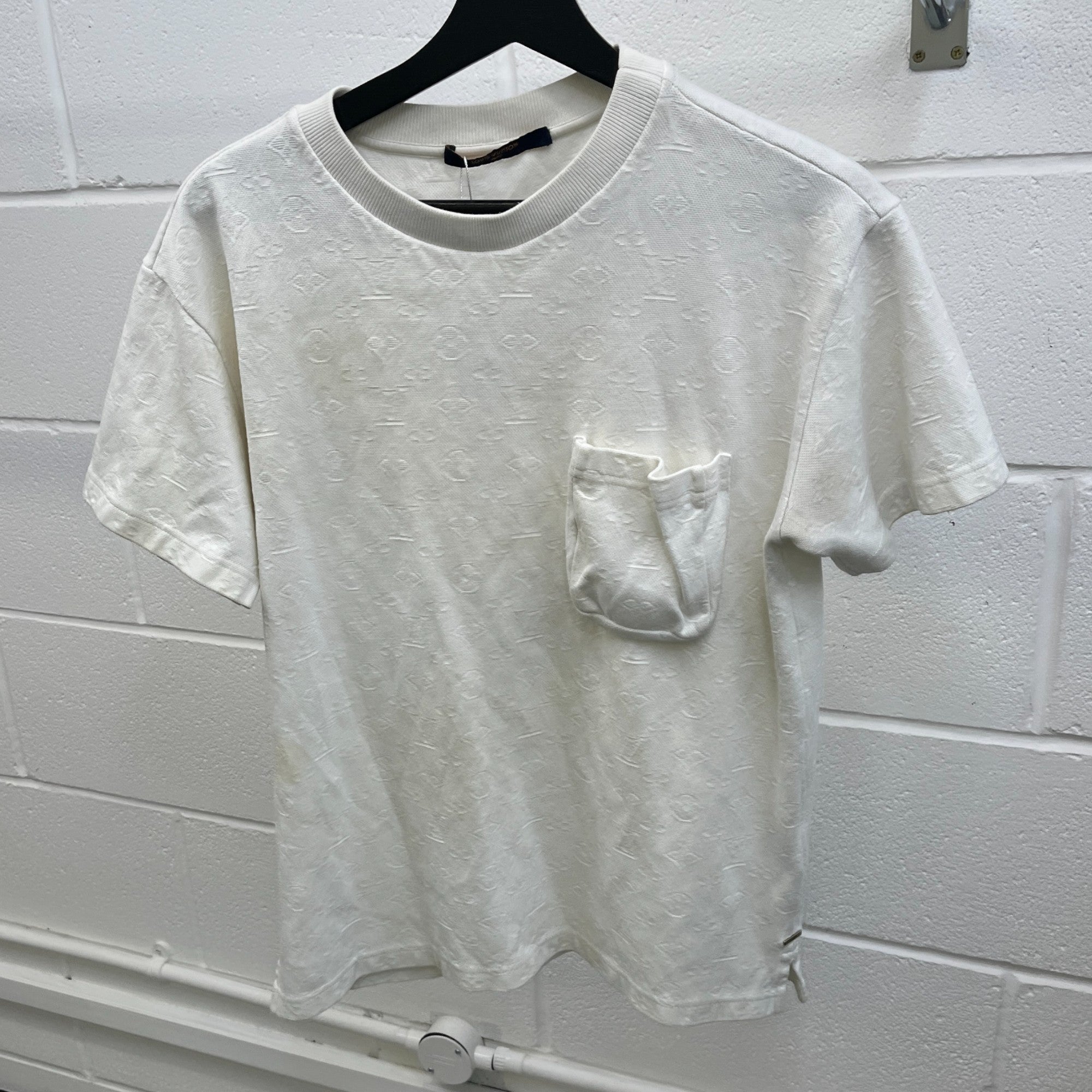 Men's 3D Pocket Monogram T-Shirt White Size XS