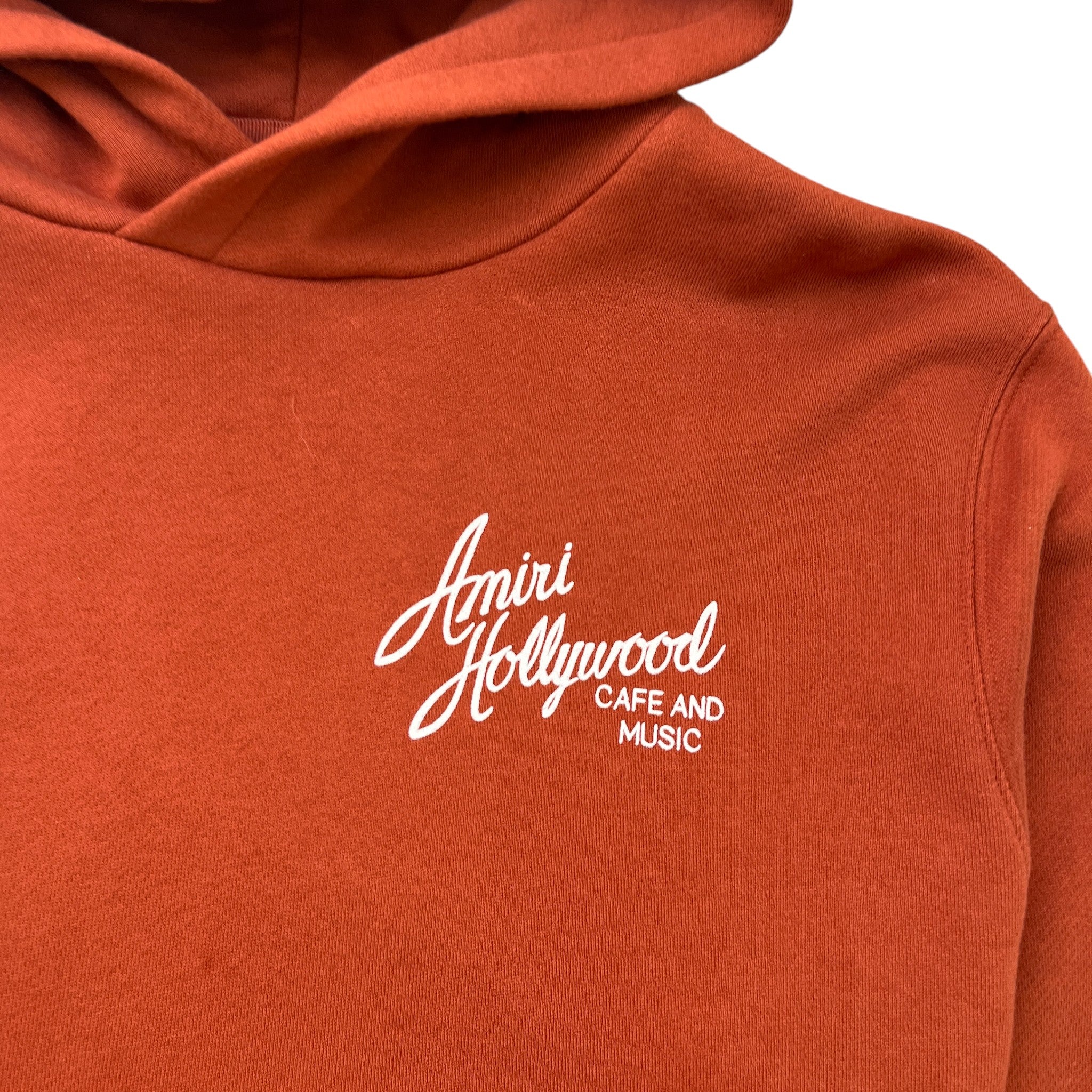 Men's Hollywood Graphic Hoodie Burnt Orange Size M