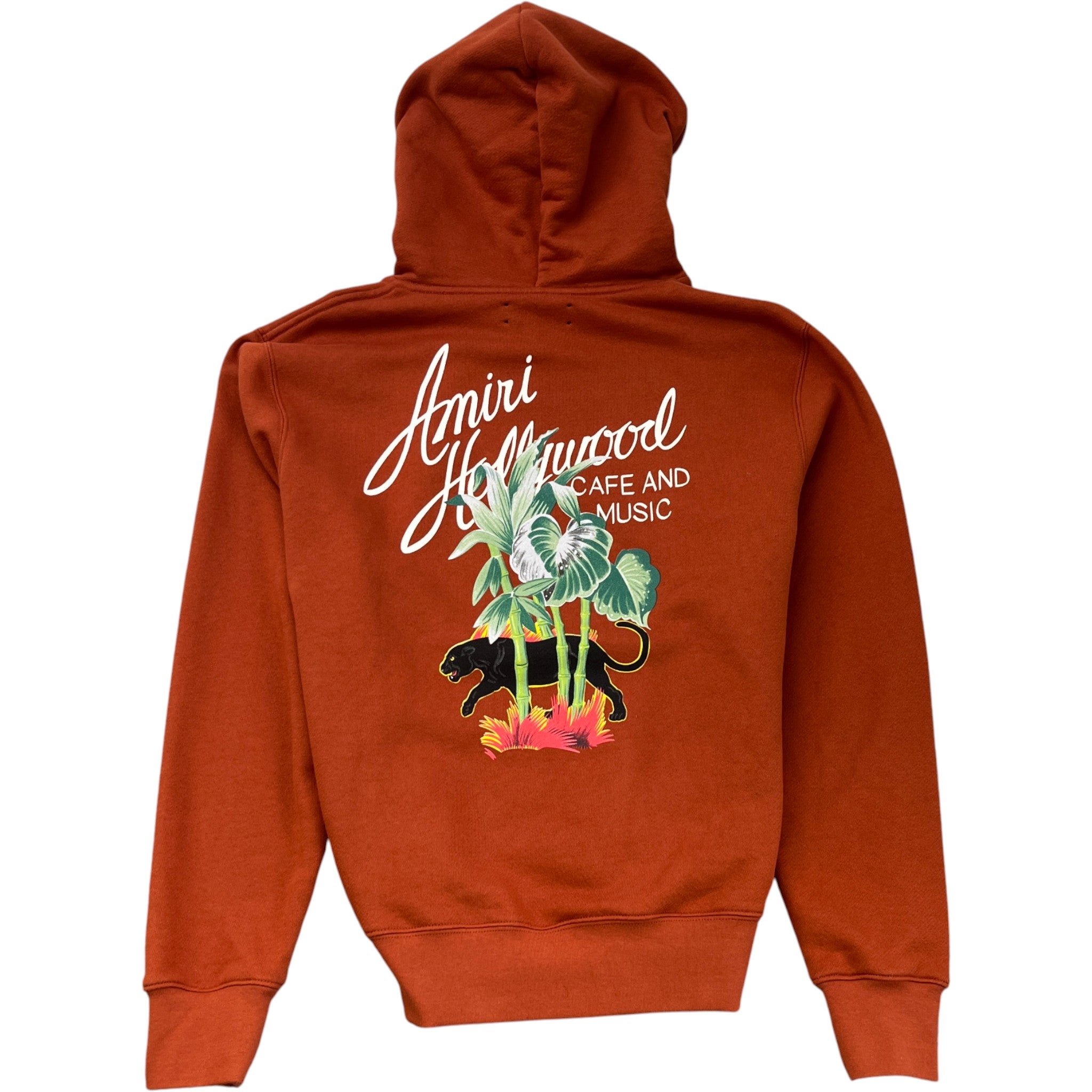 Men's Hollywood Graphic Hoodie Burnt Orange Size M