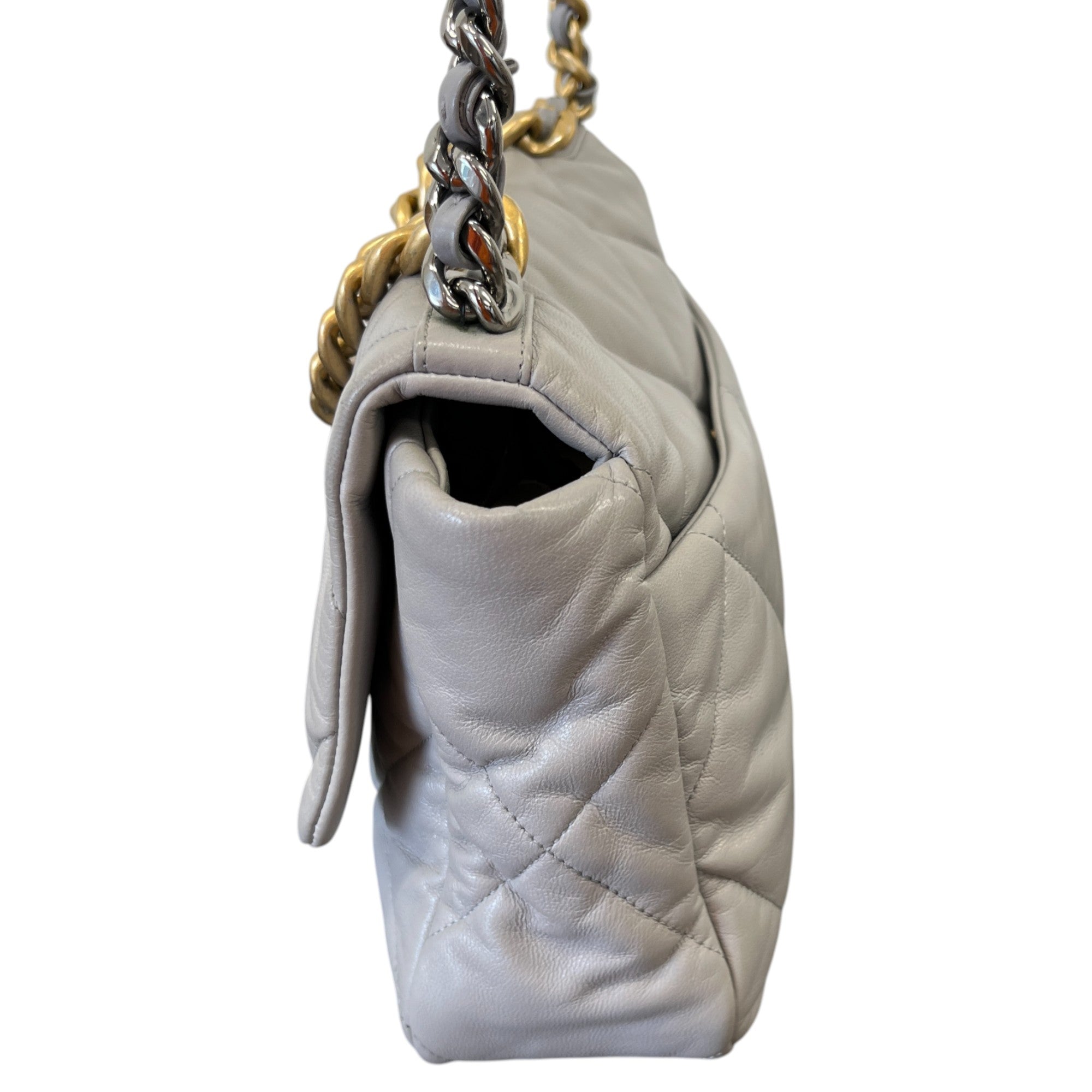 Women's Lambskin Quilted 19 Handbag Grey