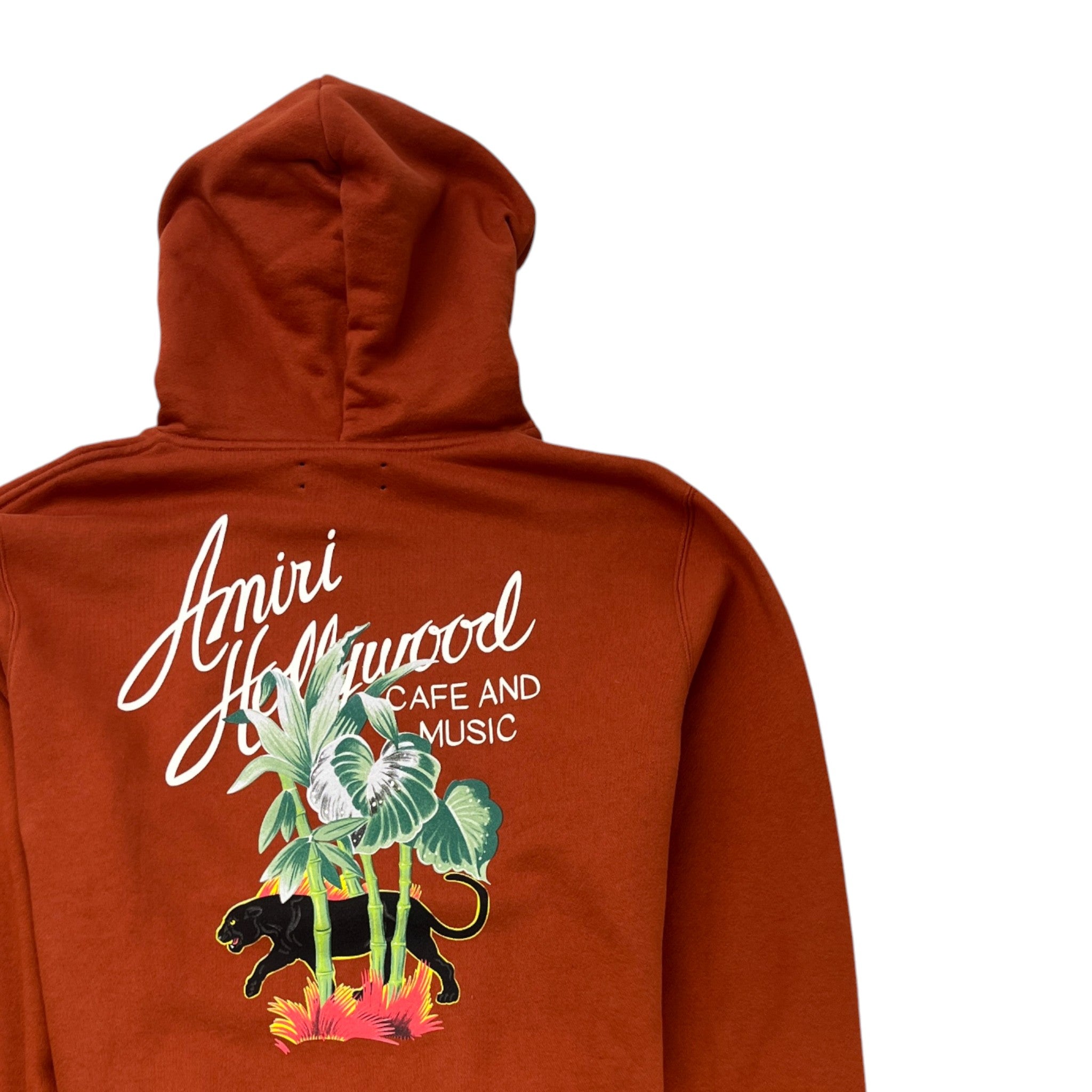 Men's Hollywood Graphic Hoodie Burnt Orange Size M