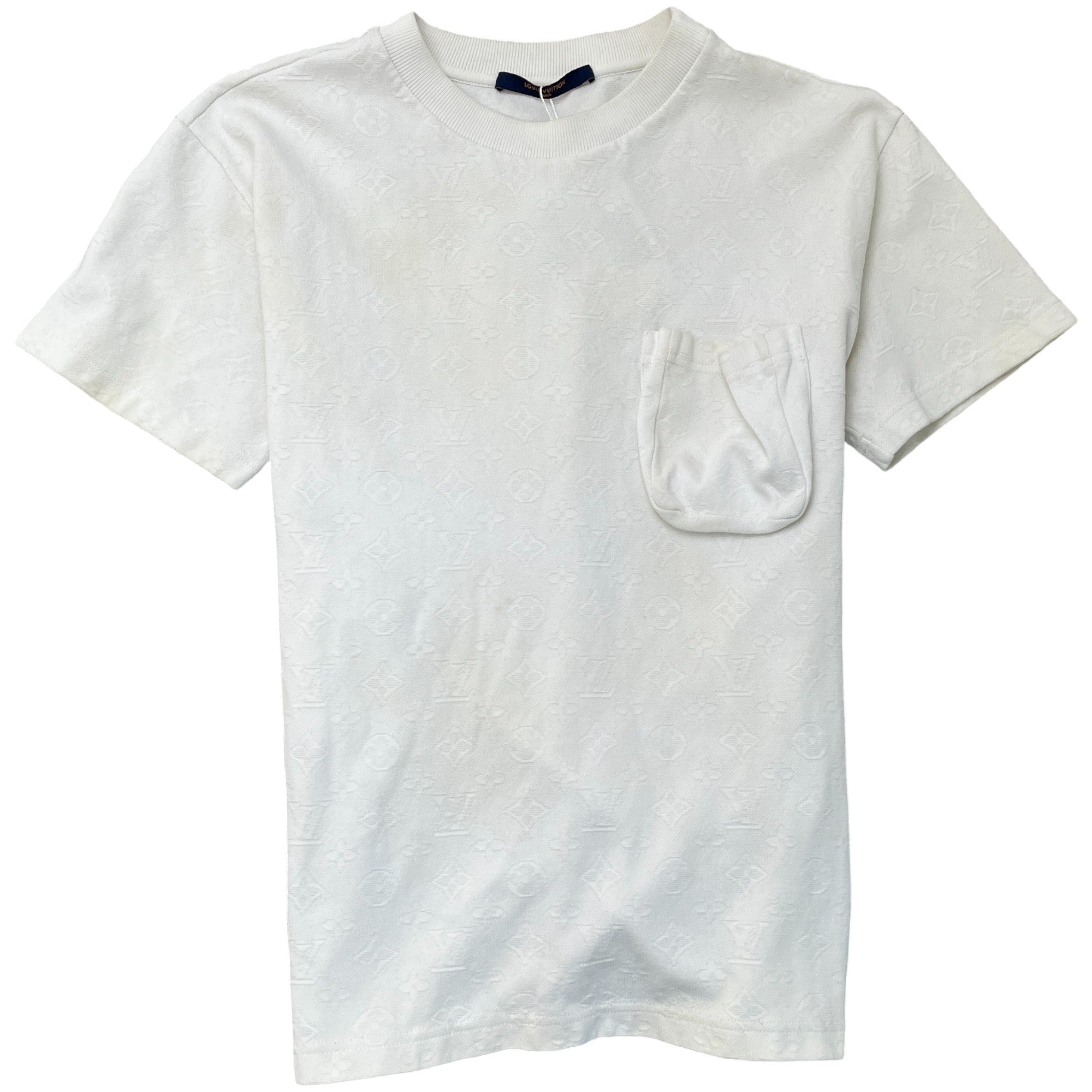 Men's 3D Pocket Monogram T-Shirt White Size XS