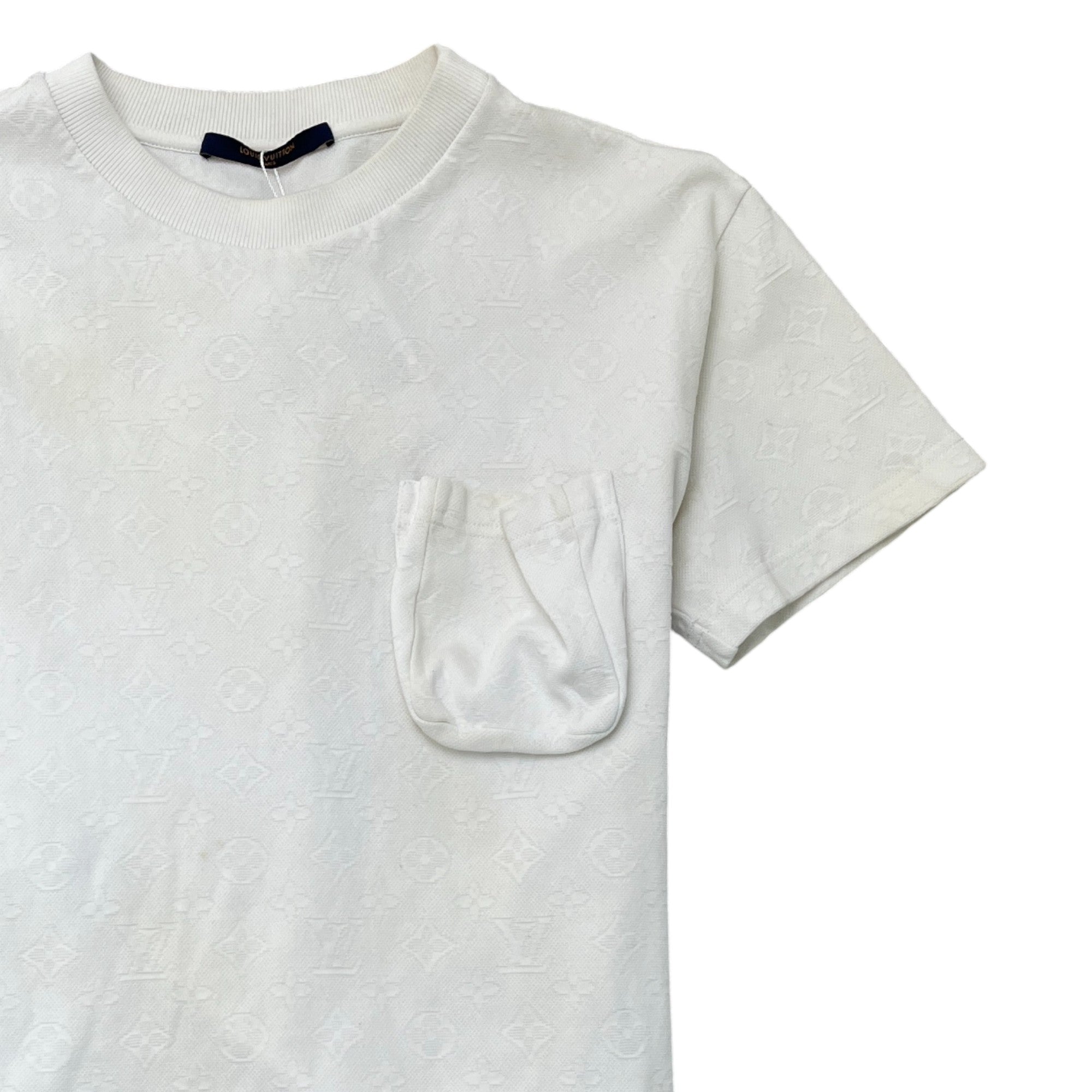 Men's 3D Pocket Monogram T-Shirt White Size XS