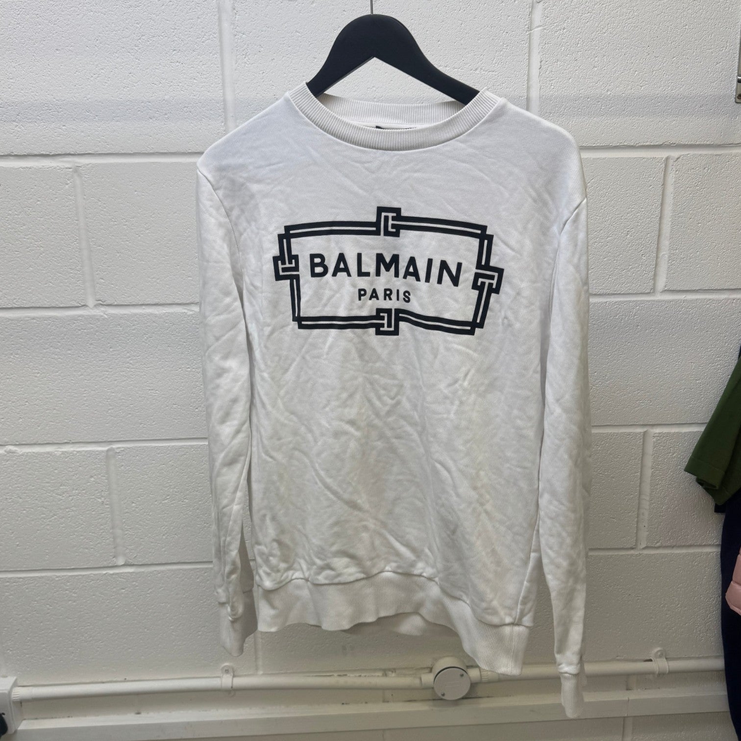 Men's Logo Print Sweatshirt White Size M