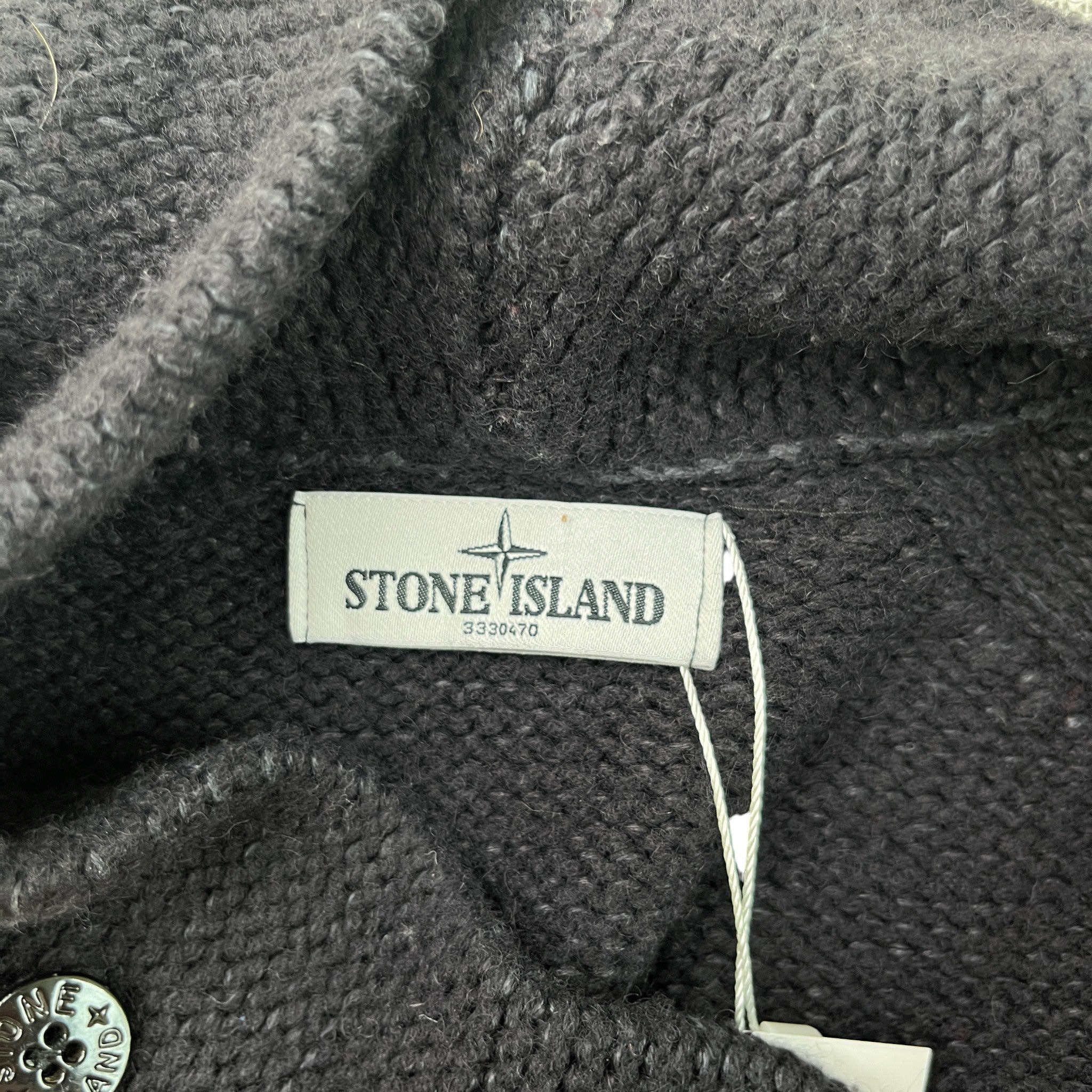 Men's Applique Logo Cardigan Navy Size L