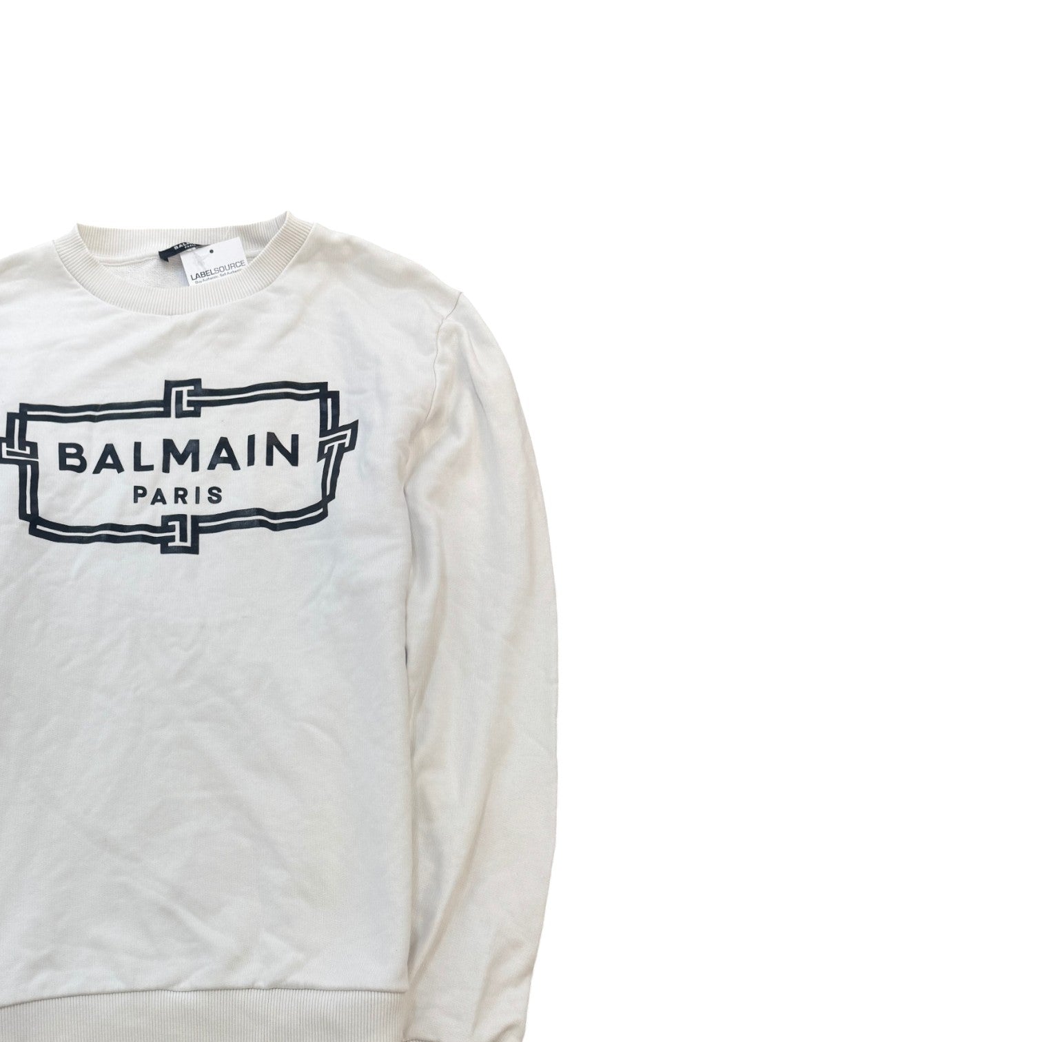 Men's Logo Print Sweatshirt White Size M