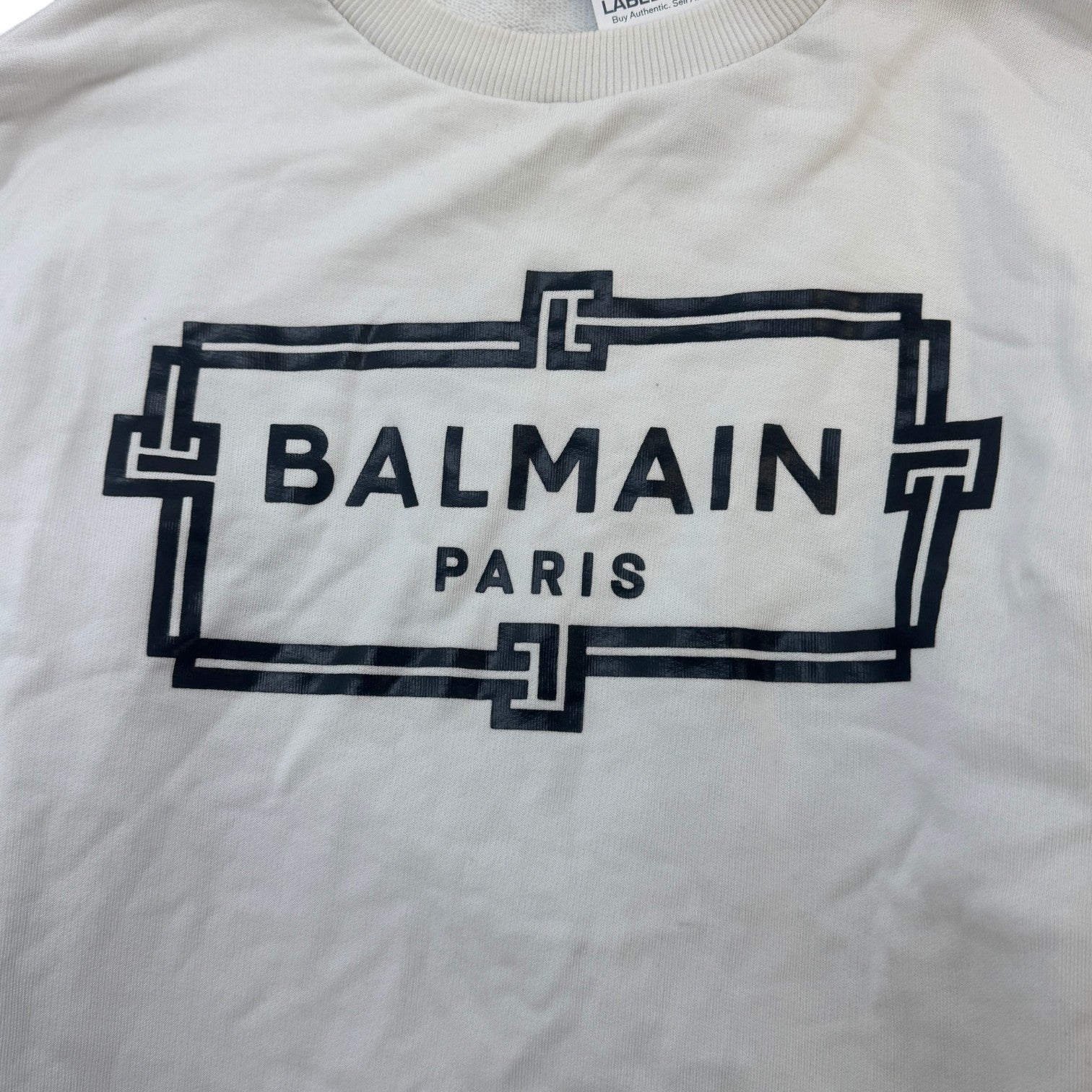 Men's Logo Print Sweatshirt White Size M