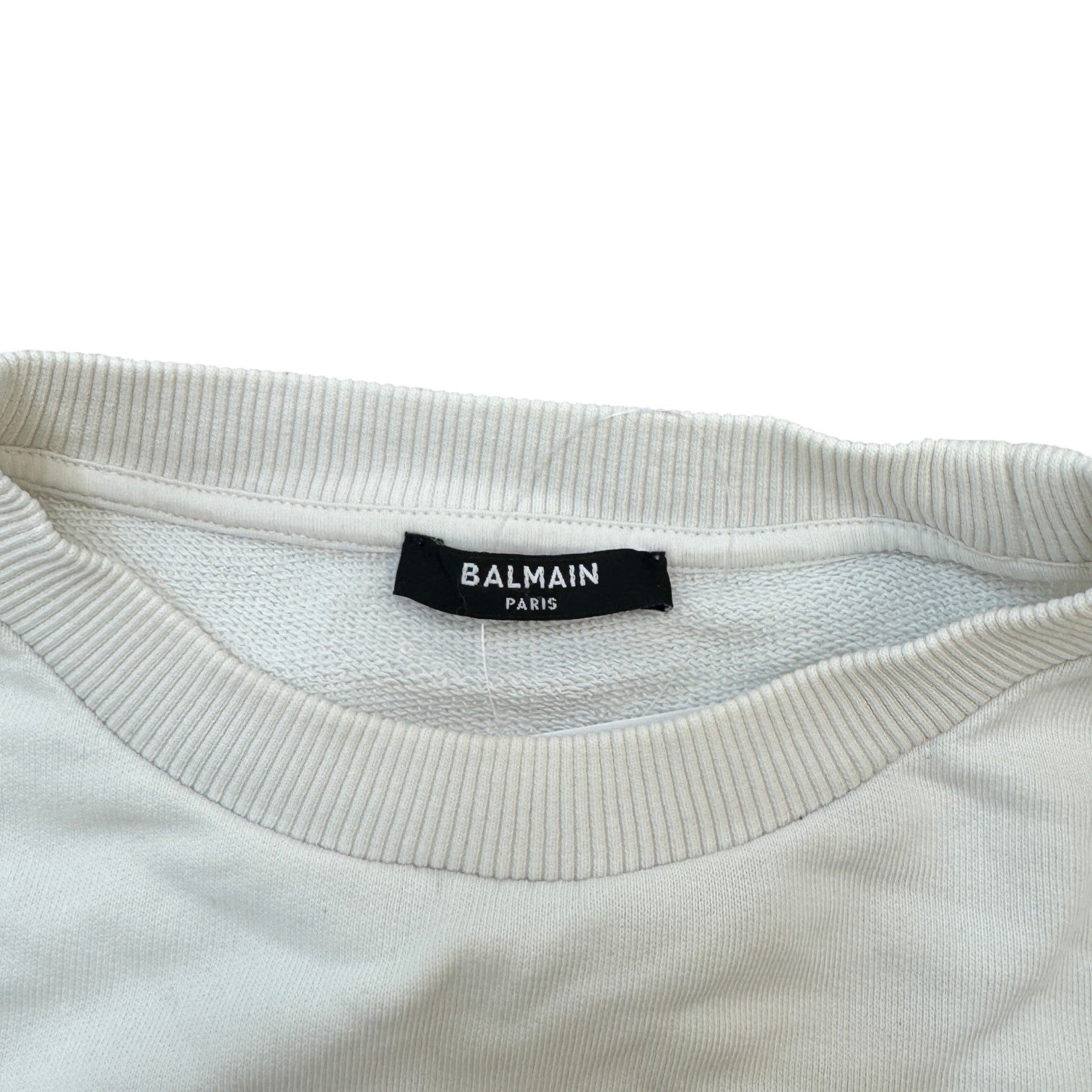 Men's Logo Print Sweatshirt White Size M