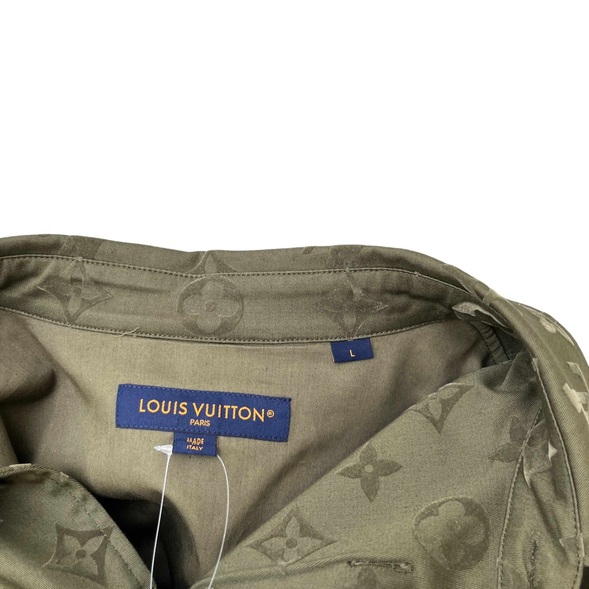 Men's Monogram OverShirt Khaki Size L