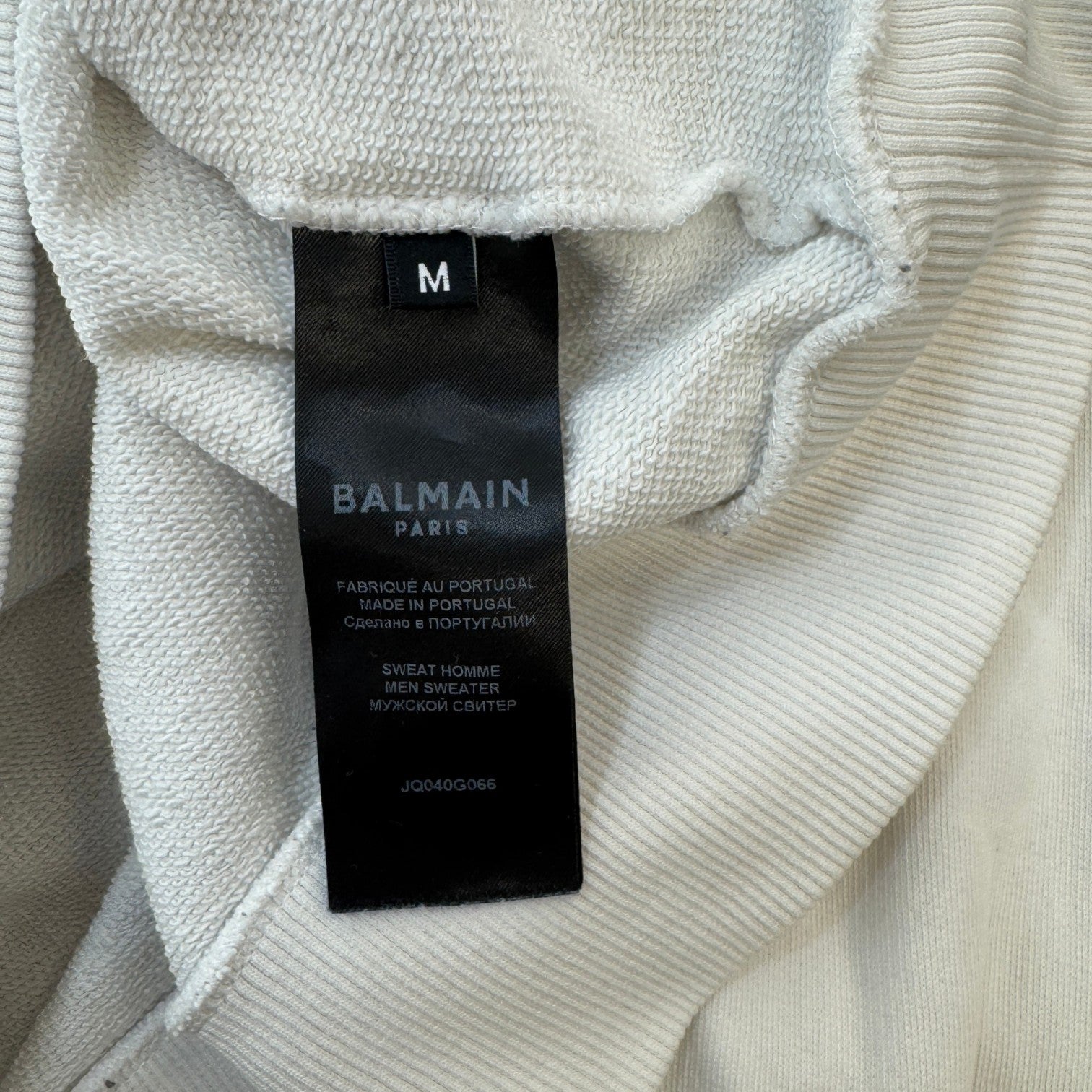 Men's Logo Print Sweatshirt White Size M