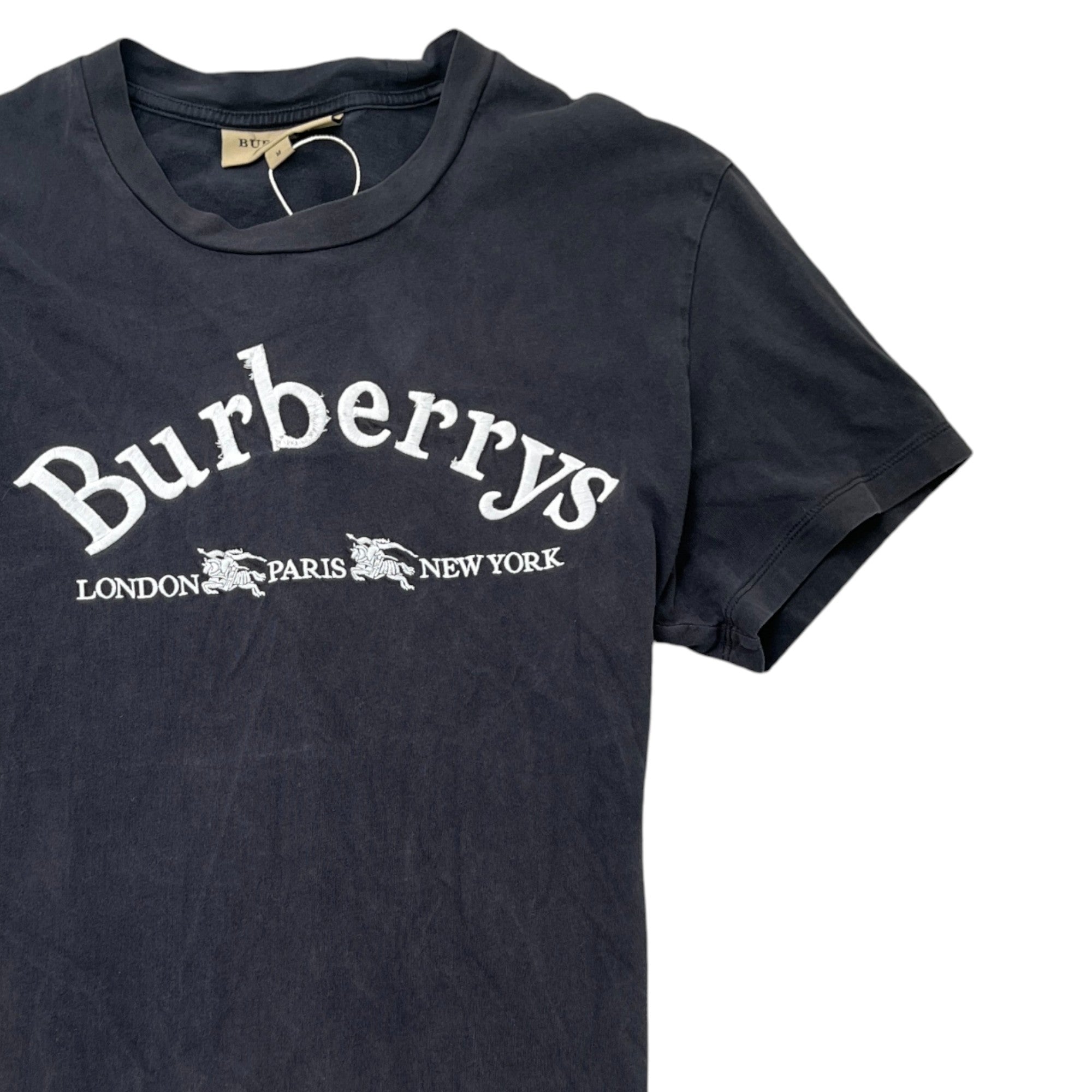 Men's Embroidered Logo T-Shirt Black Size M