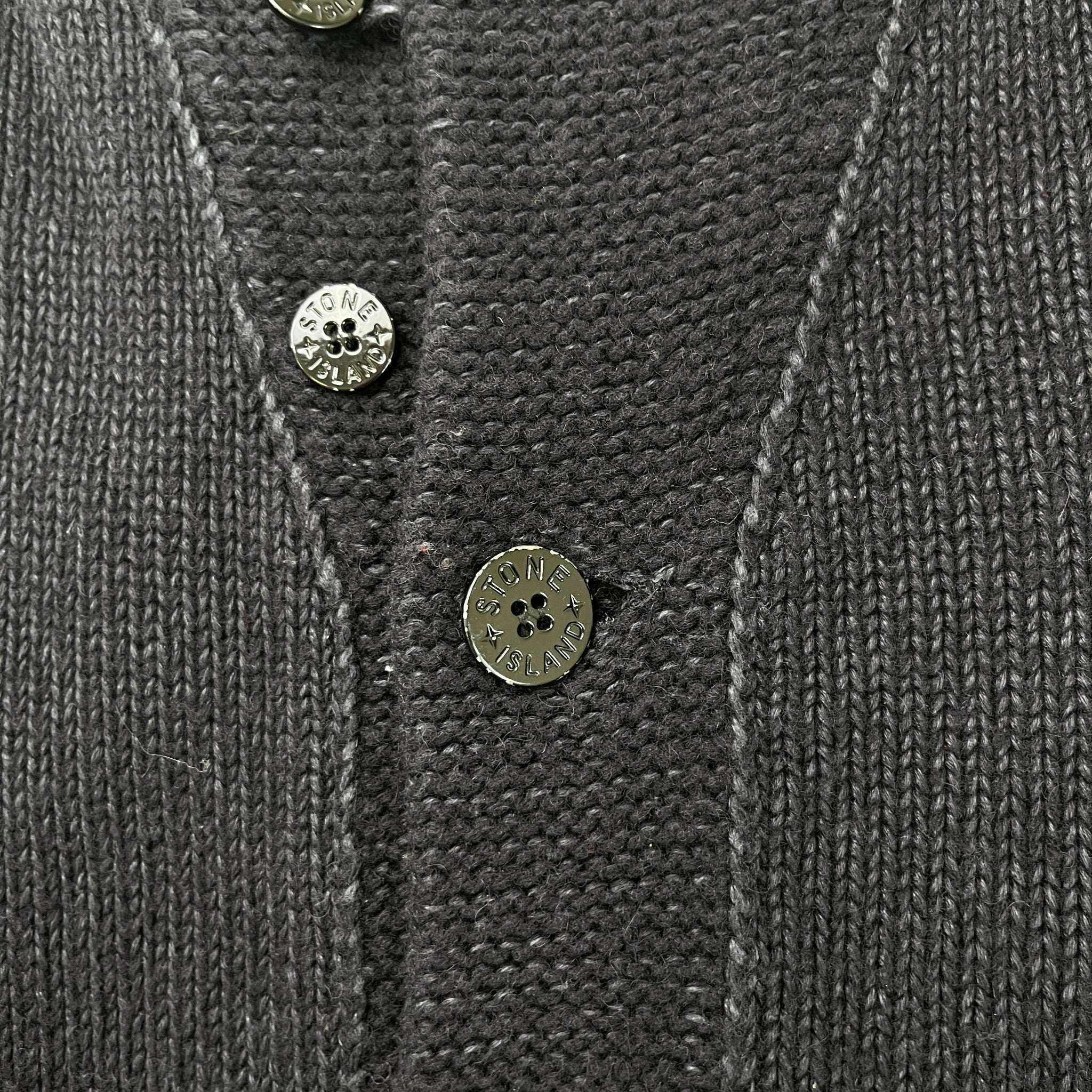 Men's Applique Logo Cardigan Navy Size L