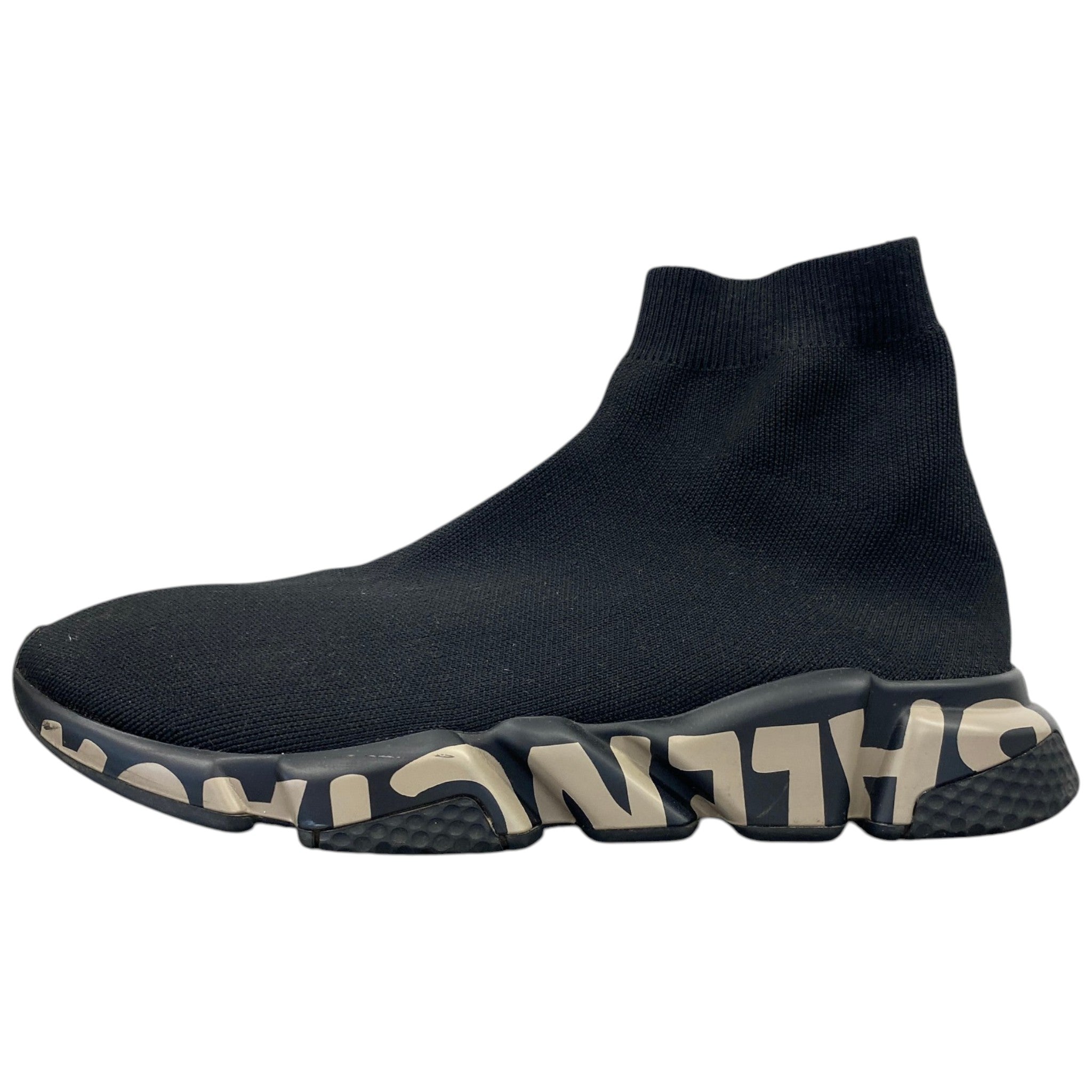 Men's Graffiti Speed Sock High Trainers Black Size EU 44 / UK 10