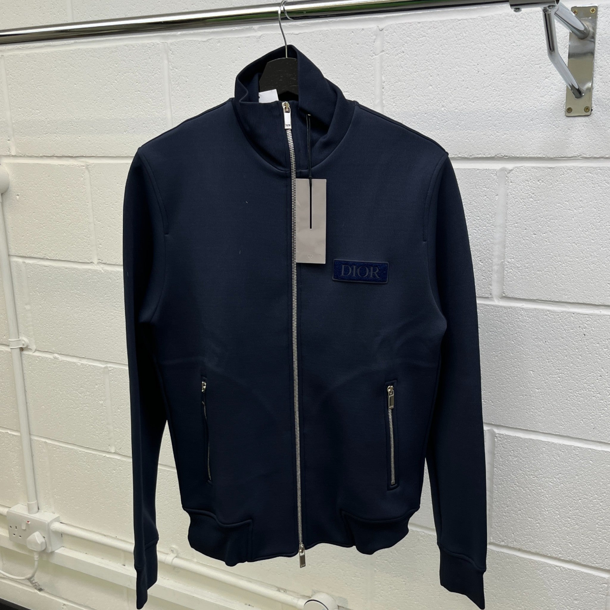 Men's Technical Fabric Track Jacket Navy Size XS