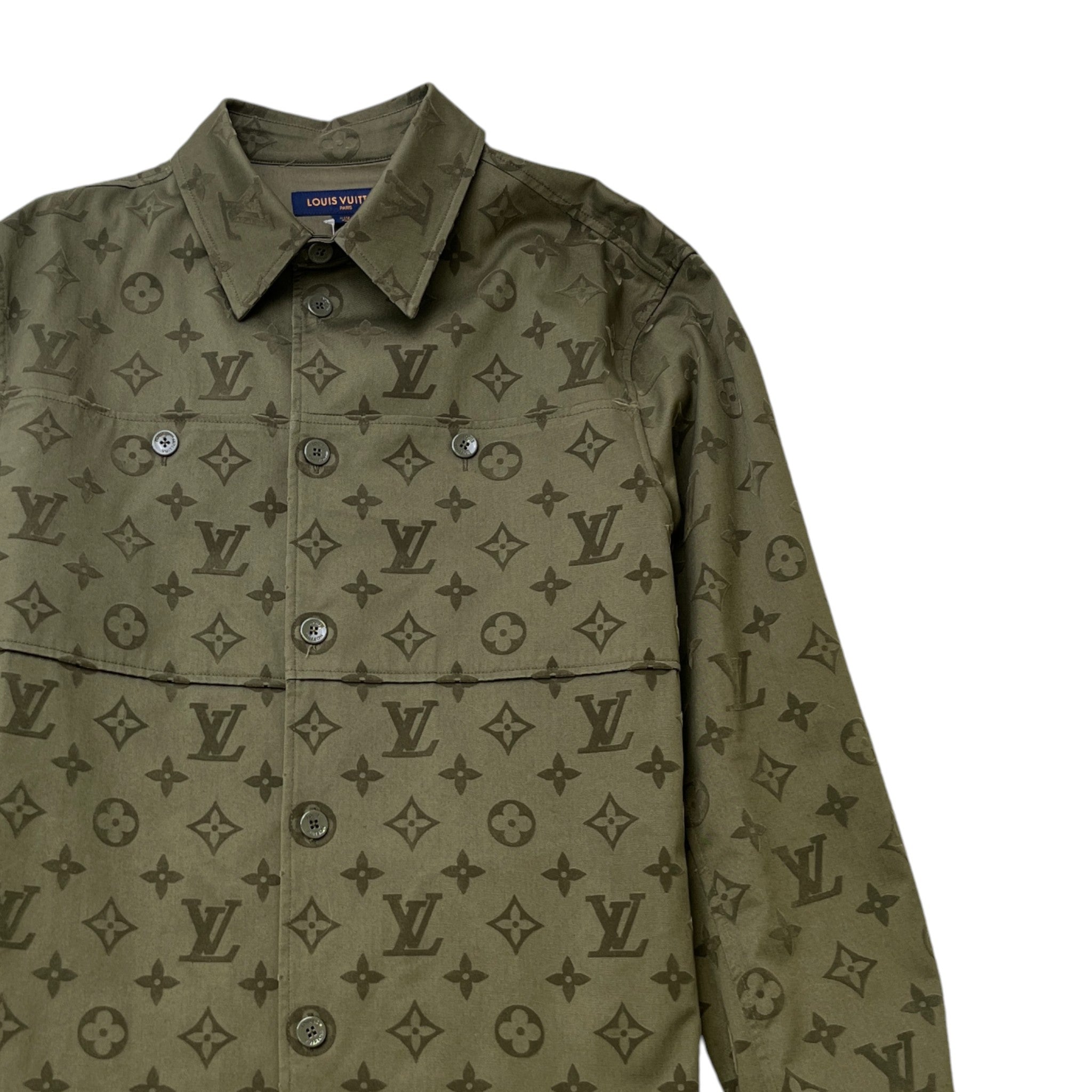 Men's Monogram OverShirt Khaki Size L