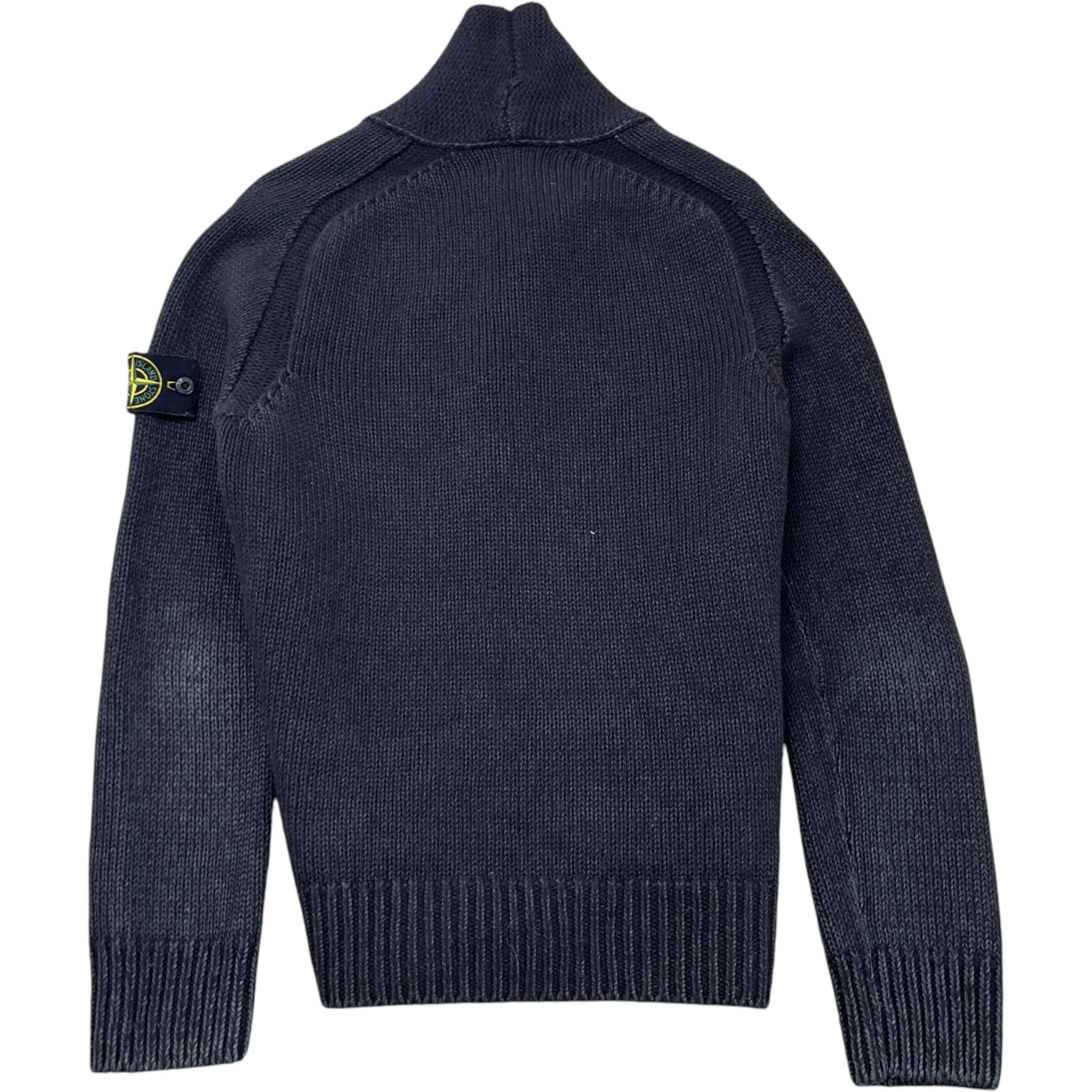 Men's Applique Logo Cardigan Navy Size L