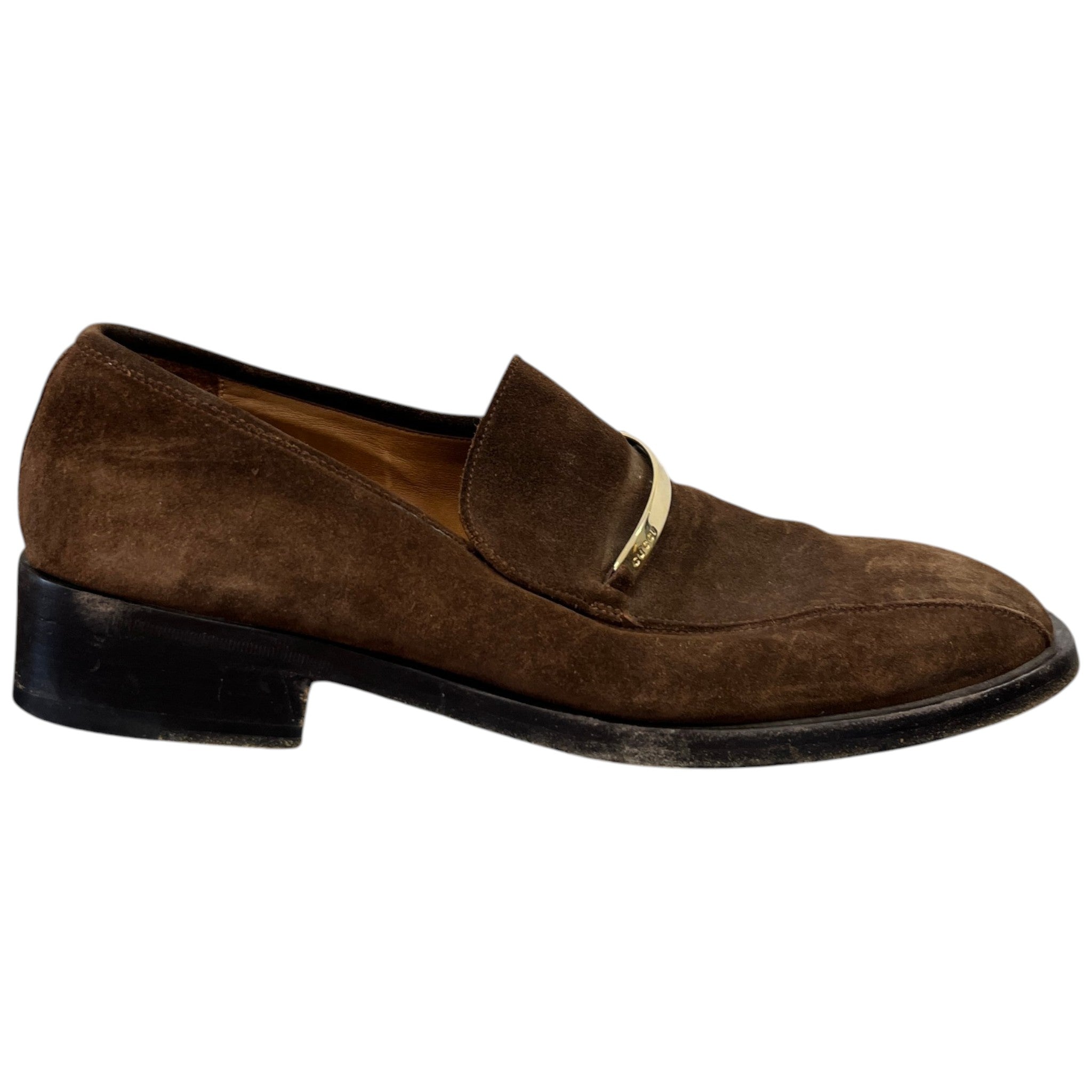 Men's Plaque Logo Loafers Brown Size EU 43.5 / UK 9.5