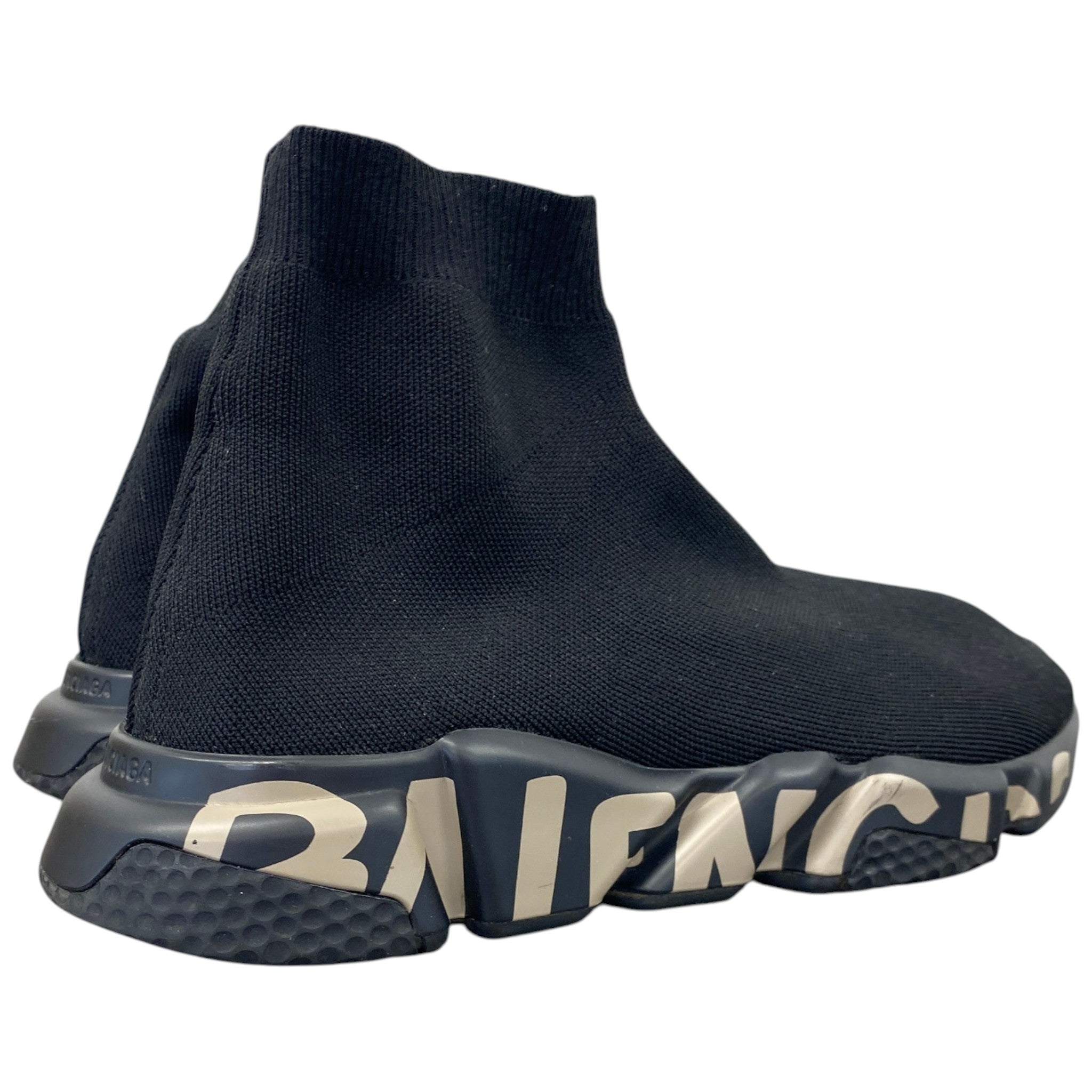 Men's Graffiti Speed Sock High Trainers Black Size EU 44 / UK 10