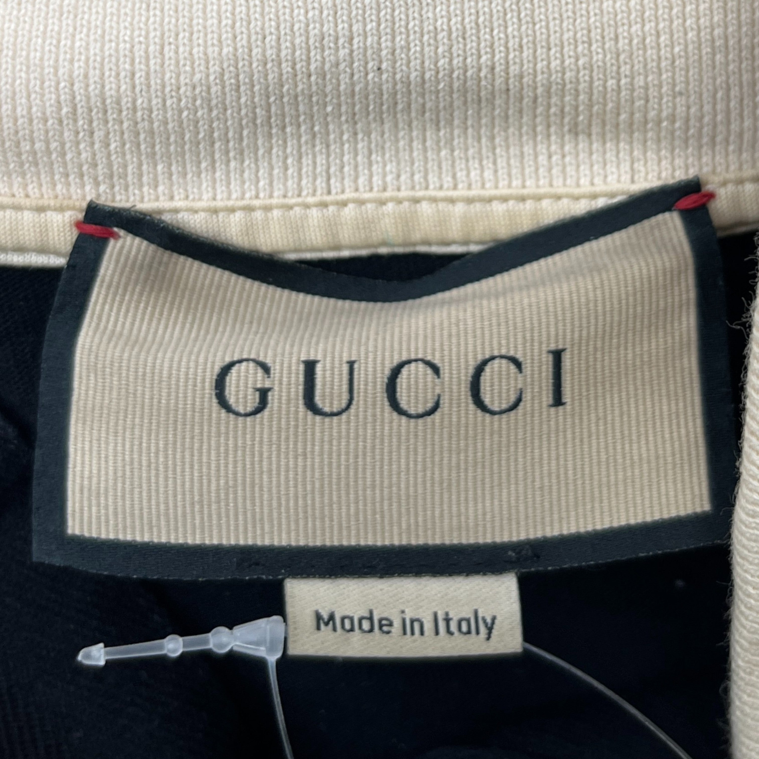 Men's Gg Applique Polo Shirt Black Size M