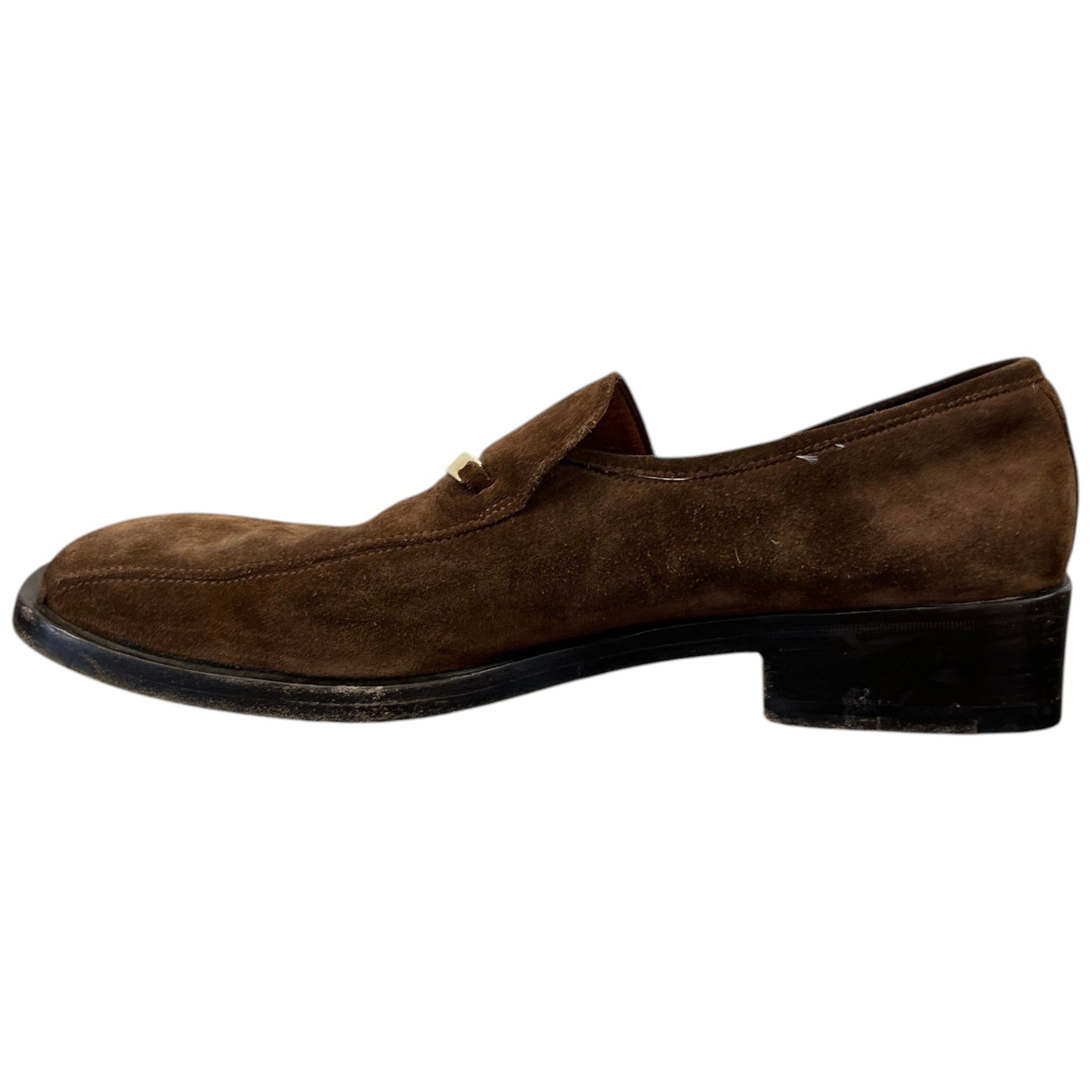 Men's Plaque Logo Loafers Brown Size EU 43.5 / UK 9.5