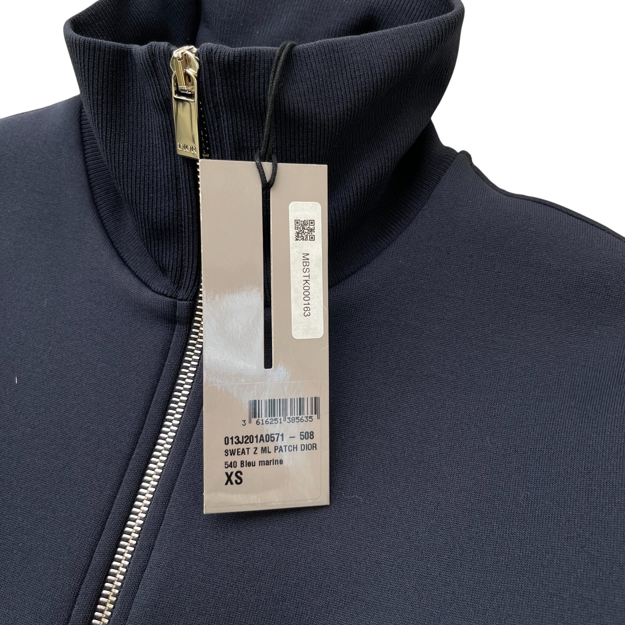 Men's Technical Fabric Track Jacket Navy Size XS