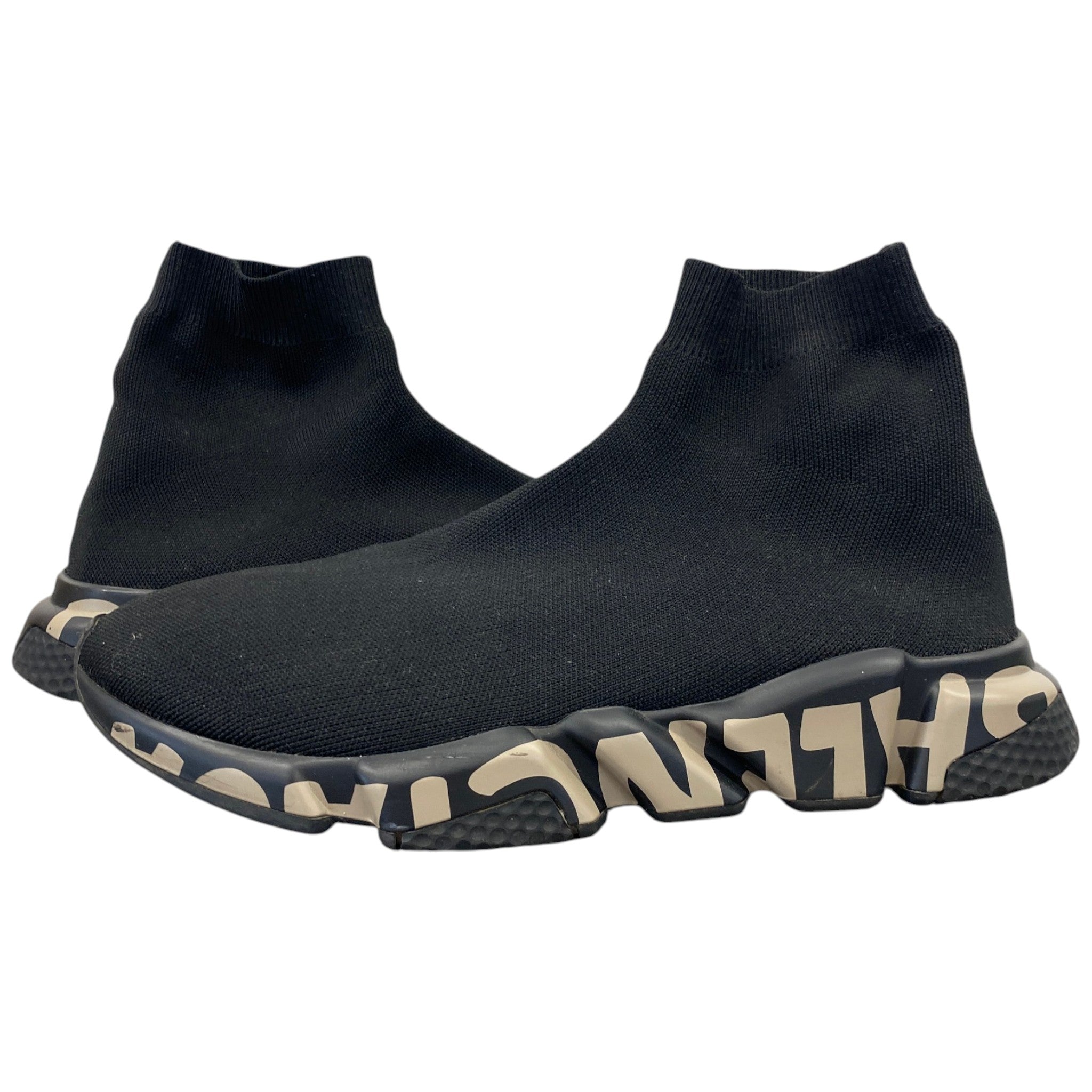 Men's Graffiti Speed Sock High Trainers Black Size EU 44 / UK 10