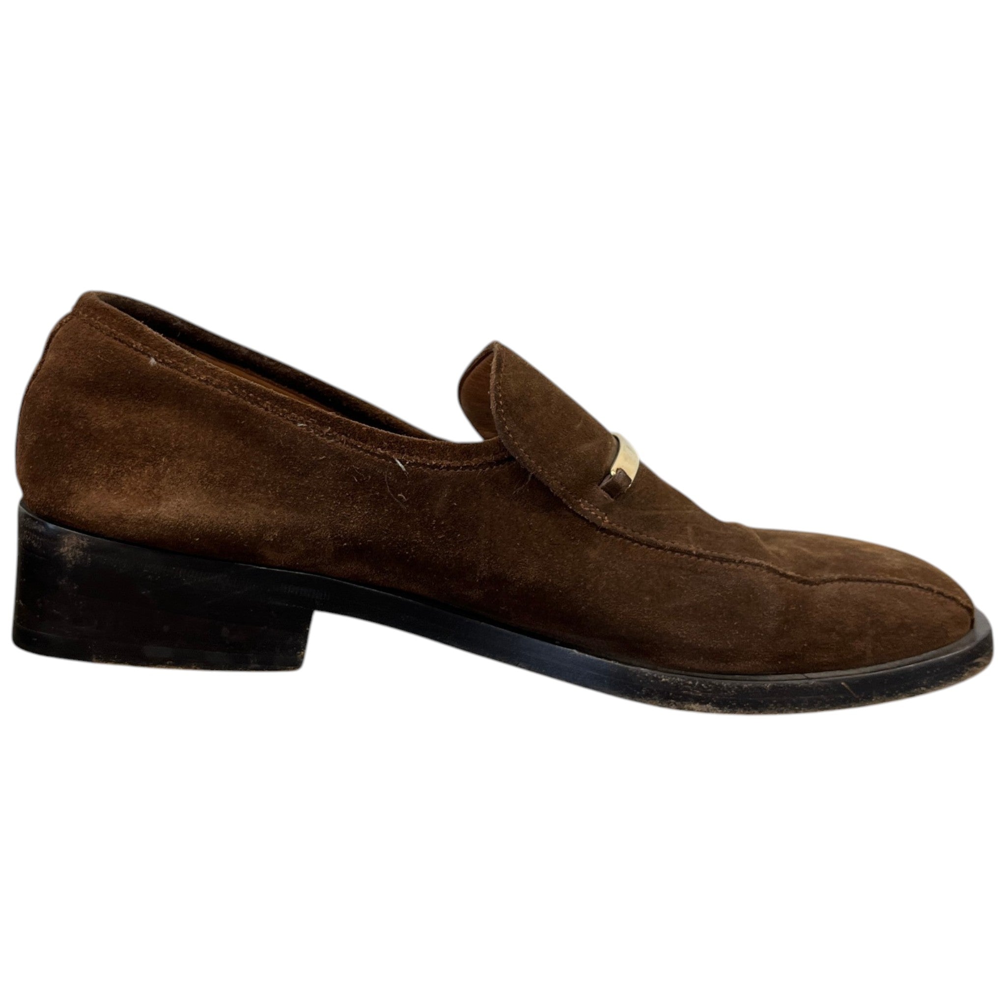 Men's Plaque Logo Loafers Brown Size EU 43.5 / UK 9.5