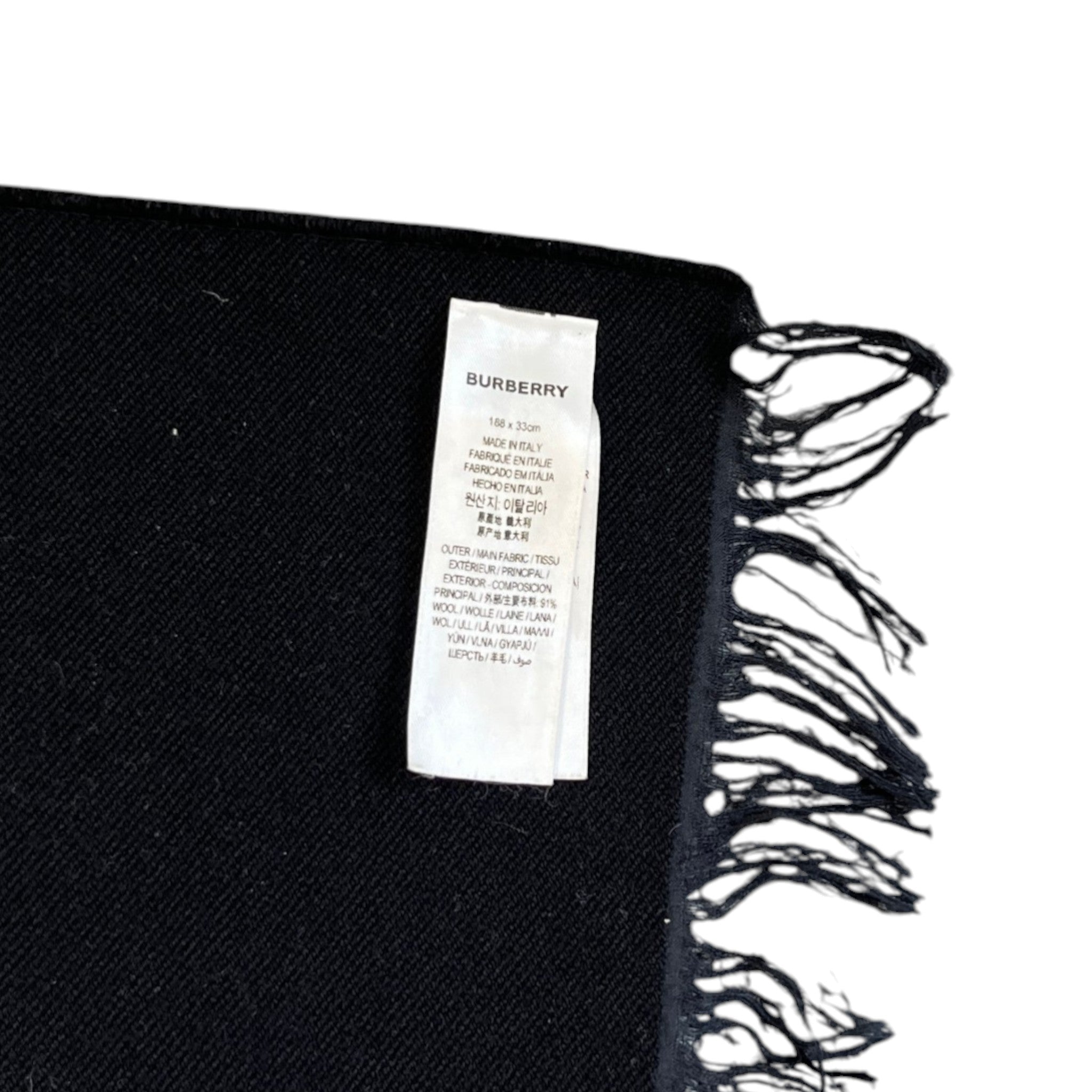 Men's Logo Wool Scarf Beige