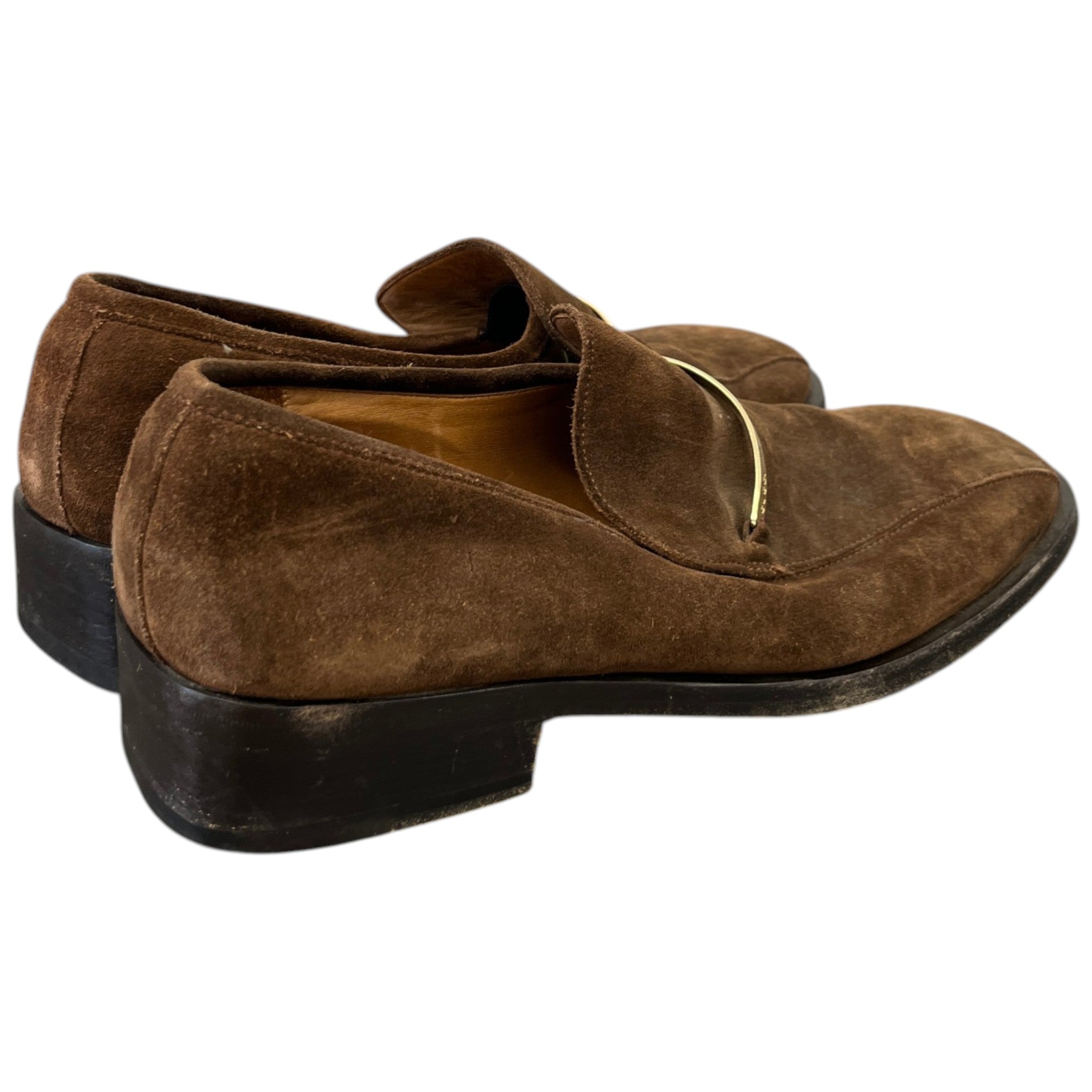 Men's Plaque Logo Loafers Brown Size EU 43.5 / UK 9.5