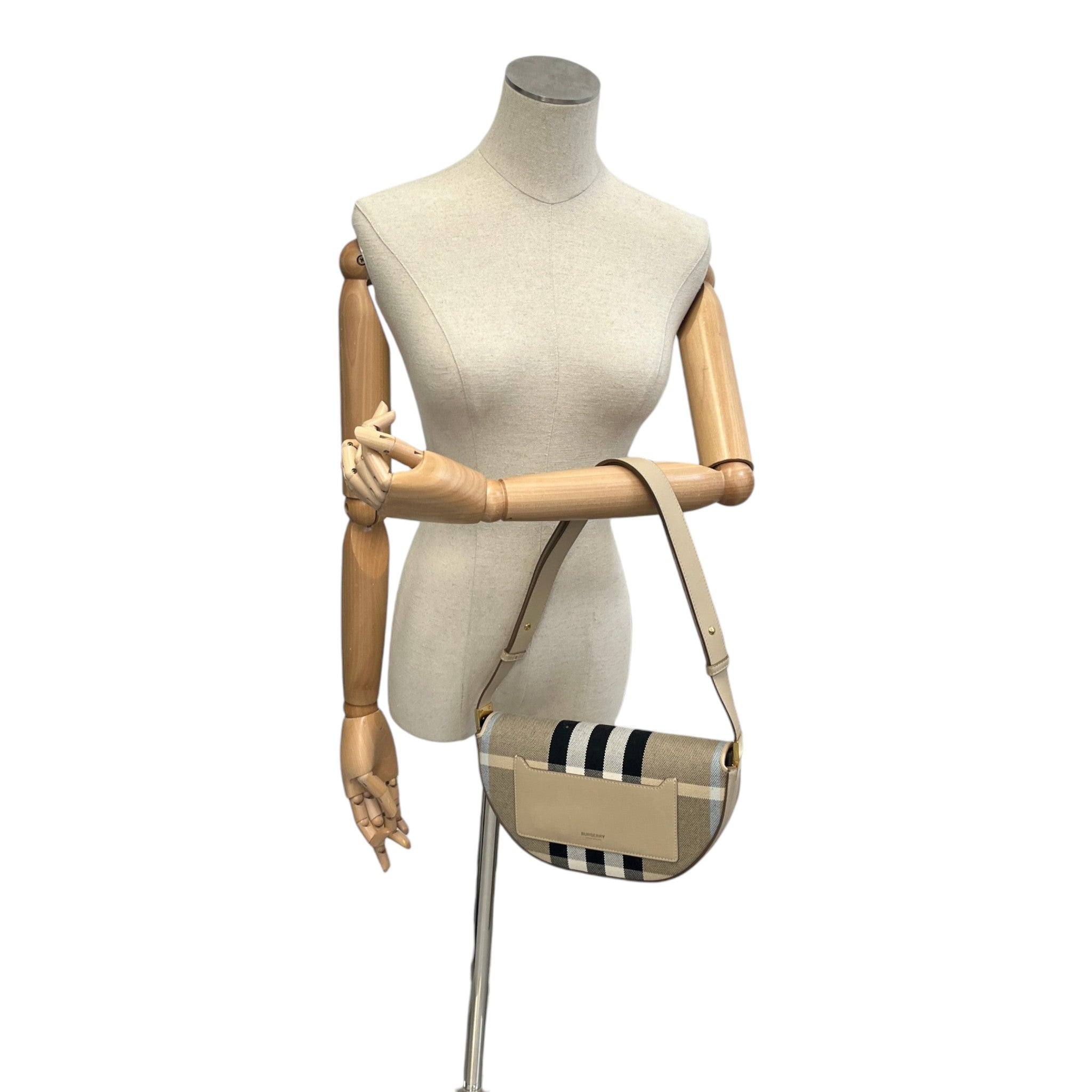 Women's Check Olympia Bag Beige