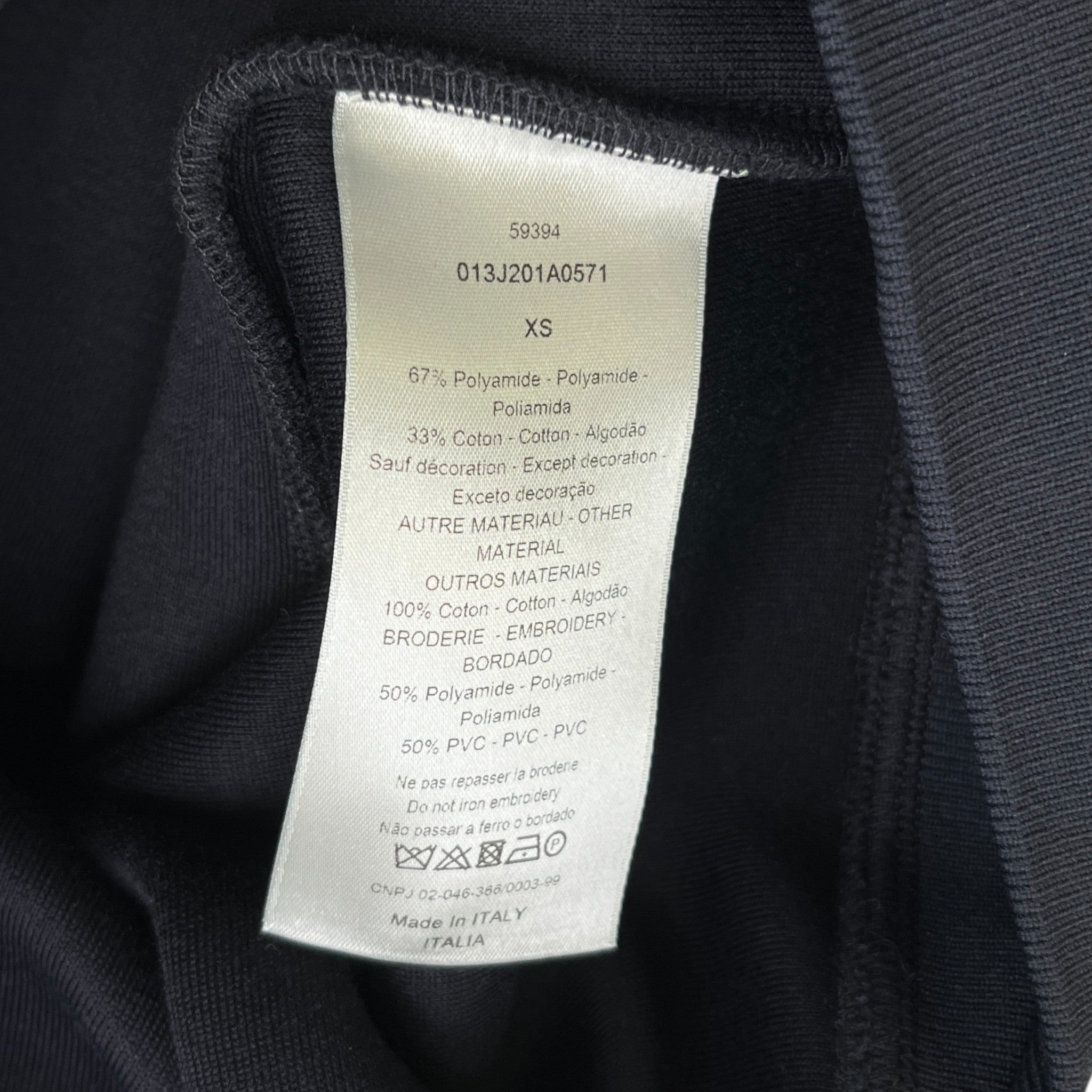 Men's Technical Fabric Track Jacket Navy Size XS