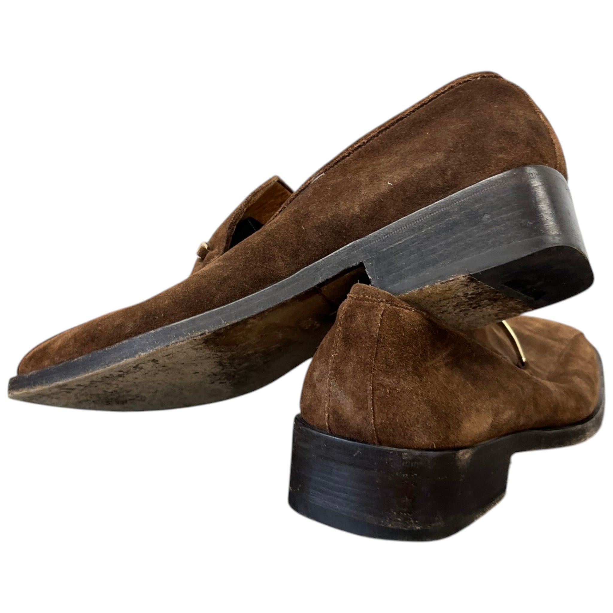 Men's Plaque Logo Loafers Brown Size EU 43.5 / UK 9.5