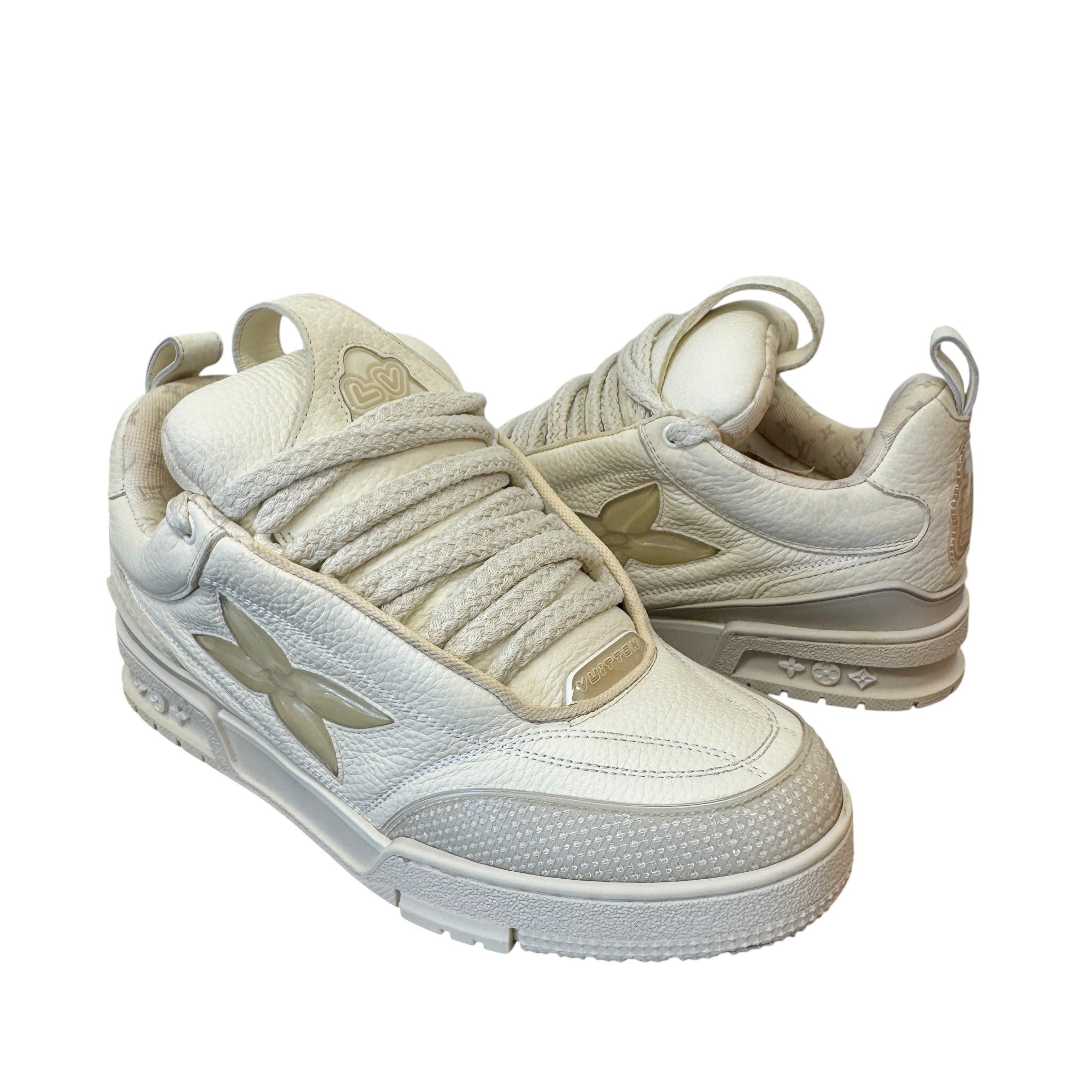 Men's Lv Skate Low Trainers White Size EU 41 / UK 7