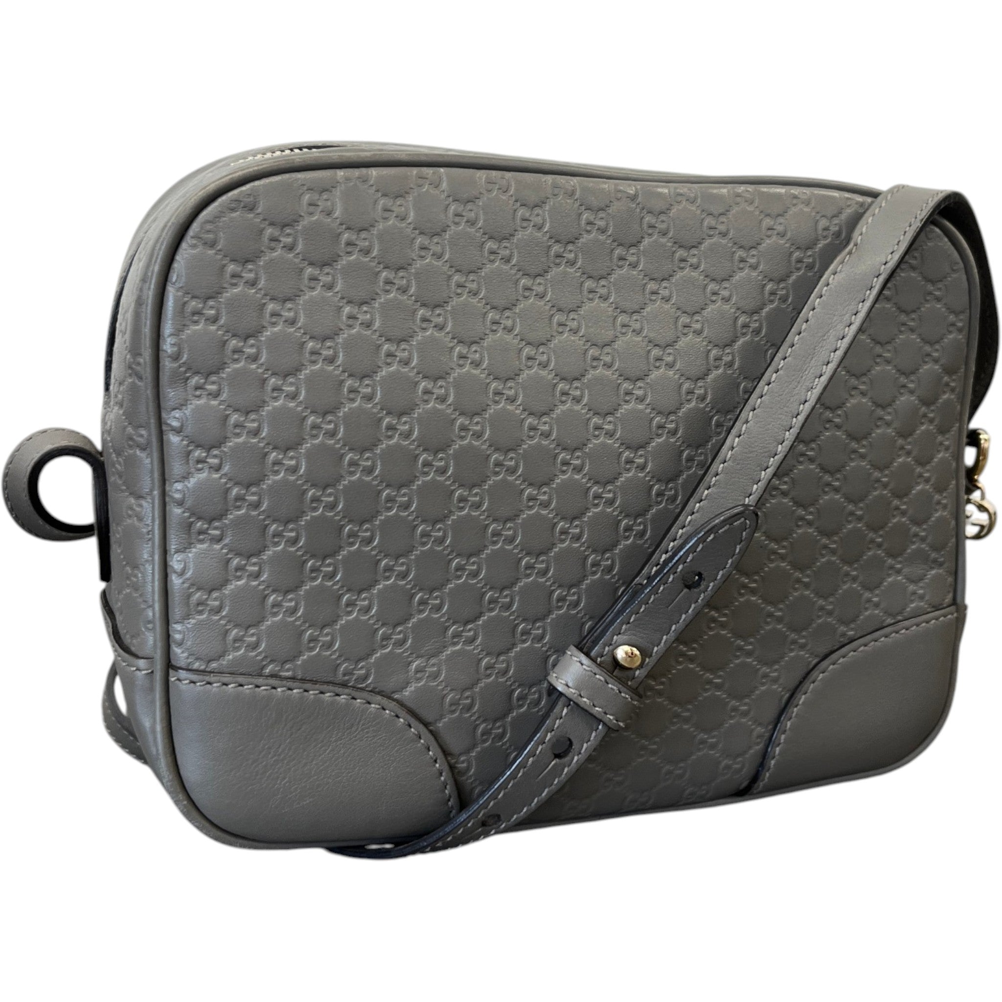Women's Microguccissima Bree Messenger Bag Grey