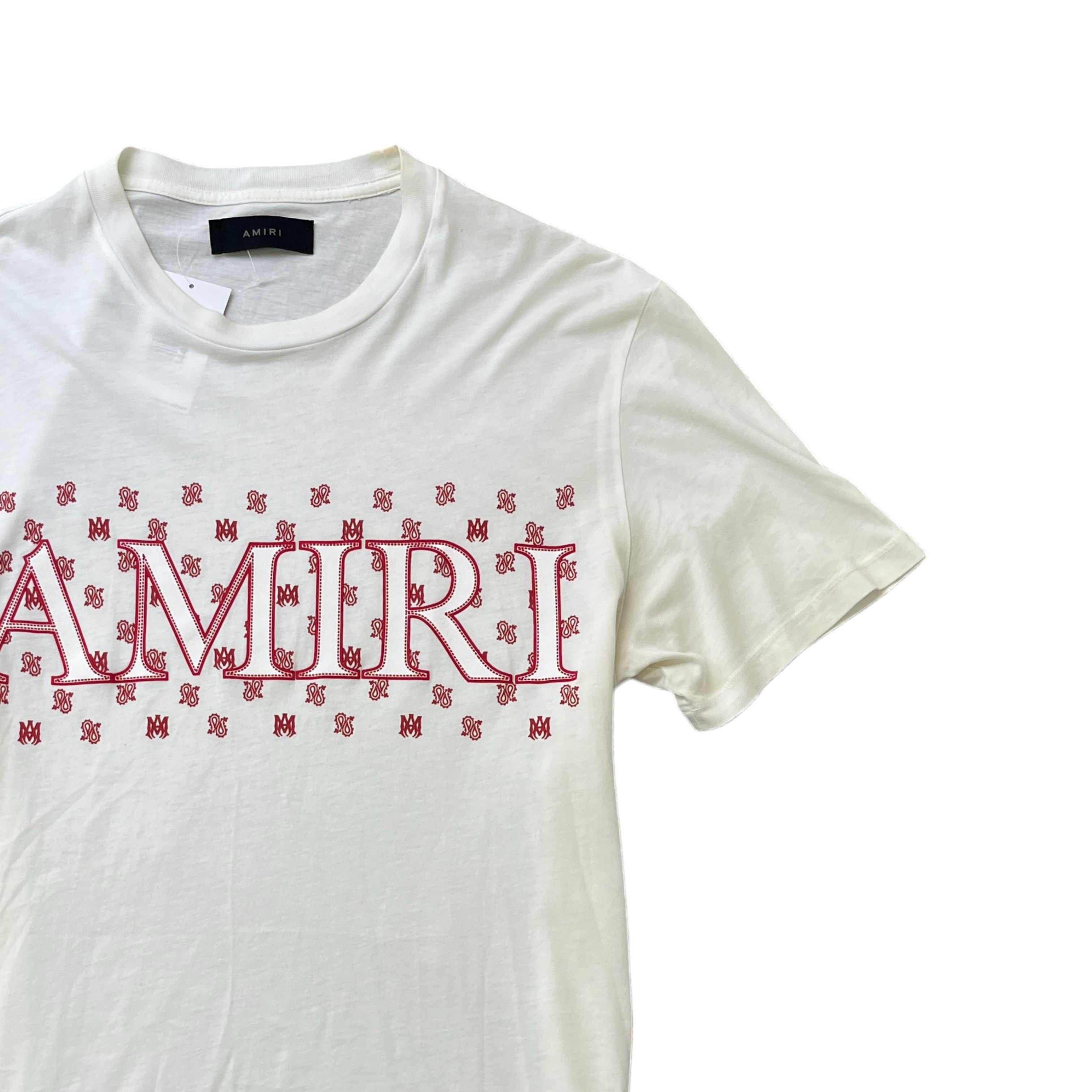 Men's Ma Paisley Logo Print T-Shirt White Size M