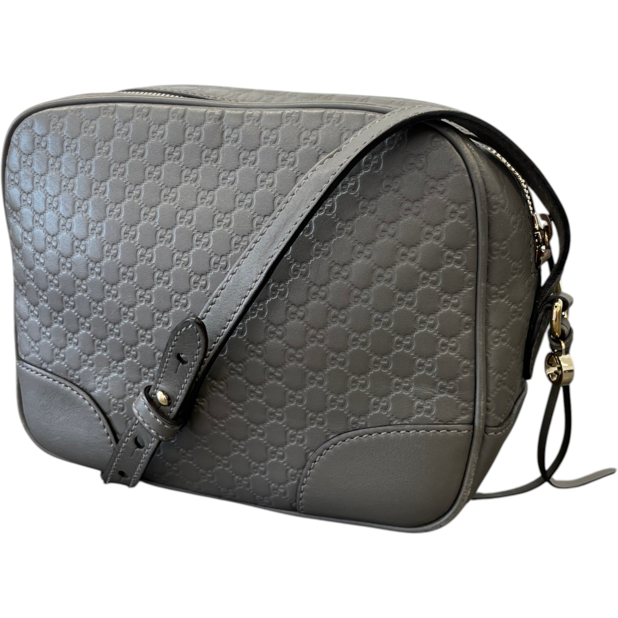 Women's Microguccissima Bree Messenger Bag Grey