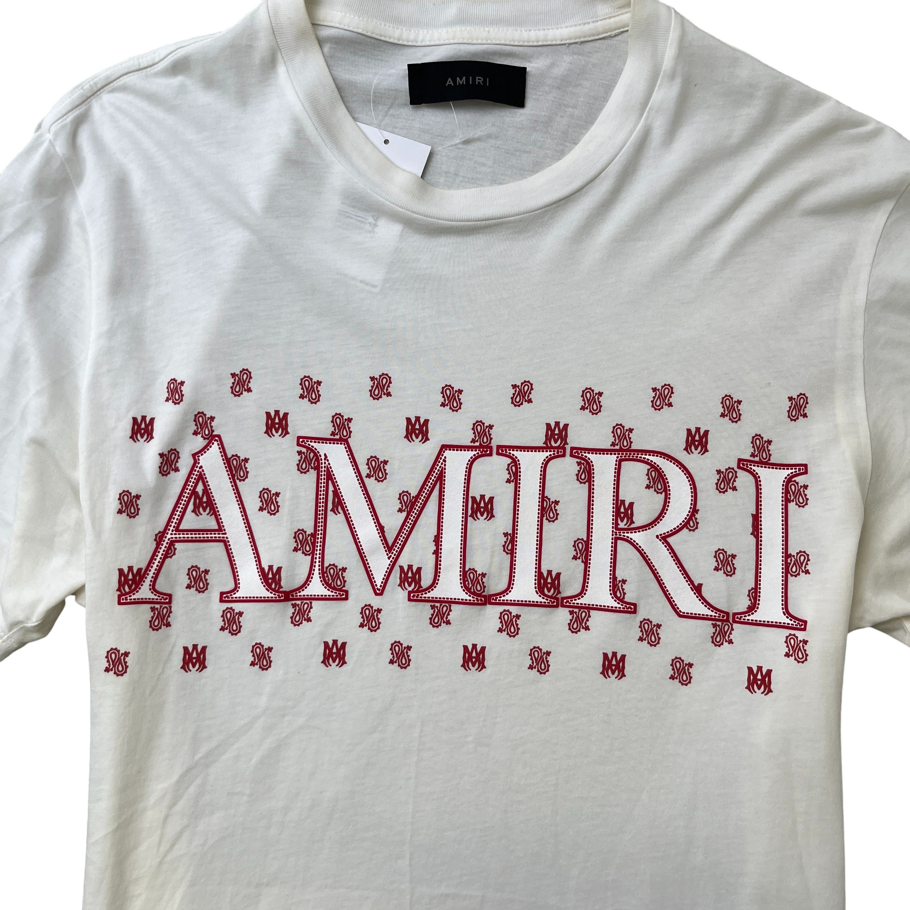 Men's Ma Paisley Logo Print T-Shirt White Size M