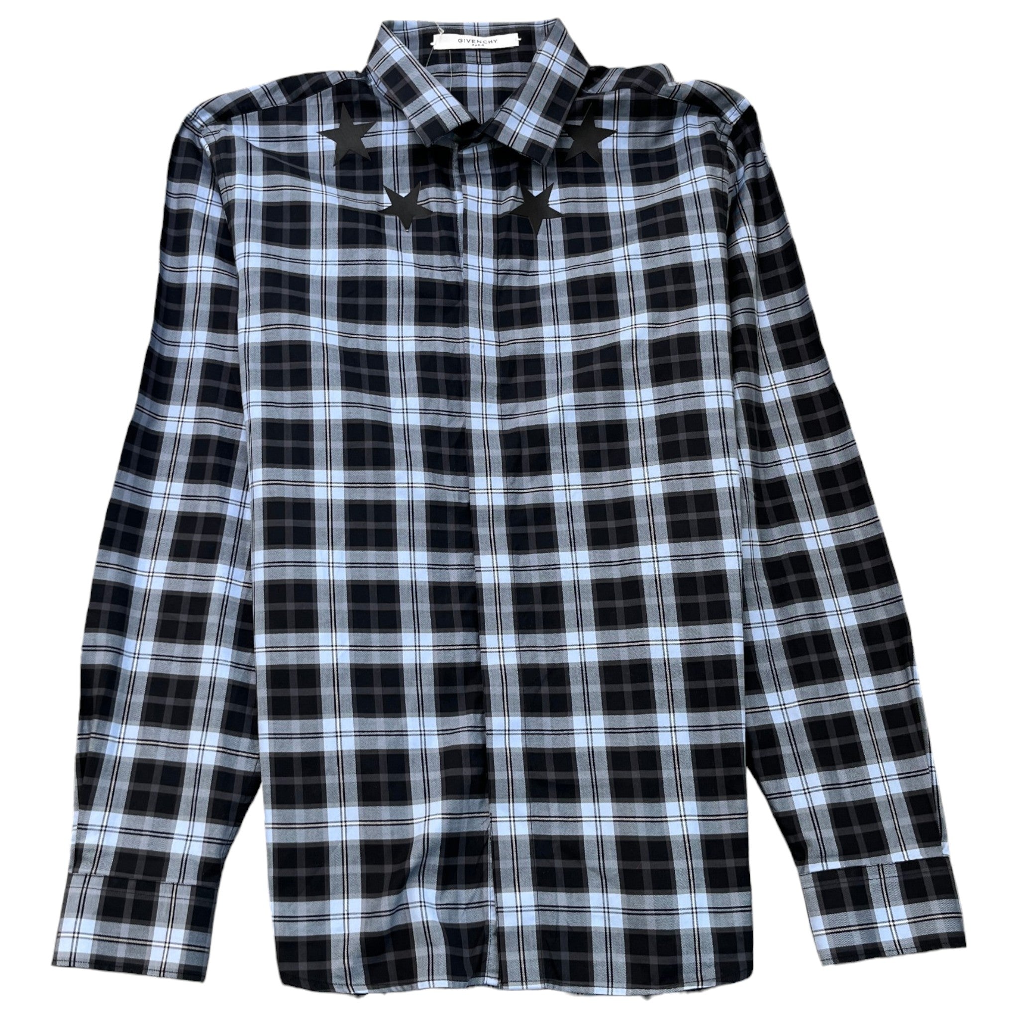 Men's Star Long Sleeve Shirt Navy Size L